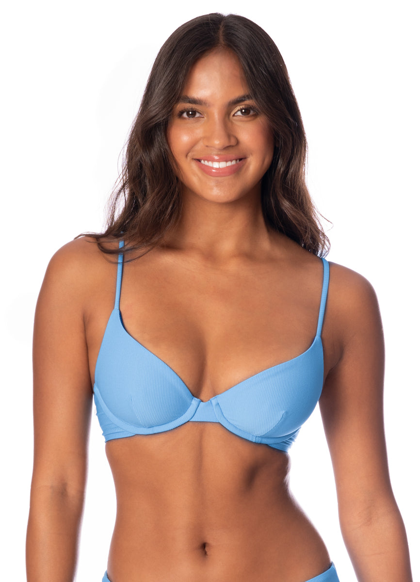 Maaji Stone Blue Dainty Unmolded Underwire Bikini Top