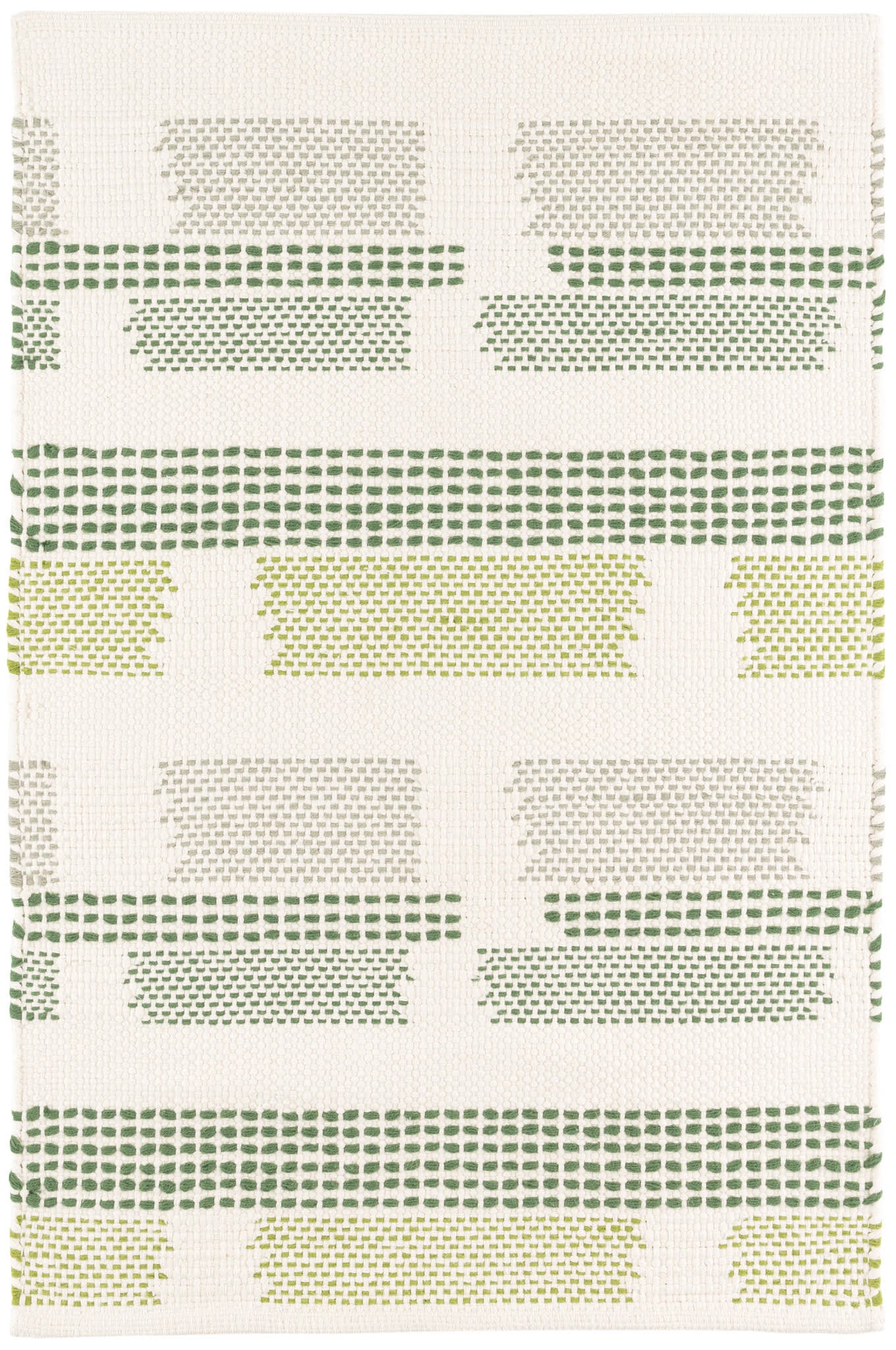 Tread Lightly Green Handwoven Cotton Rug