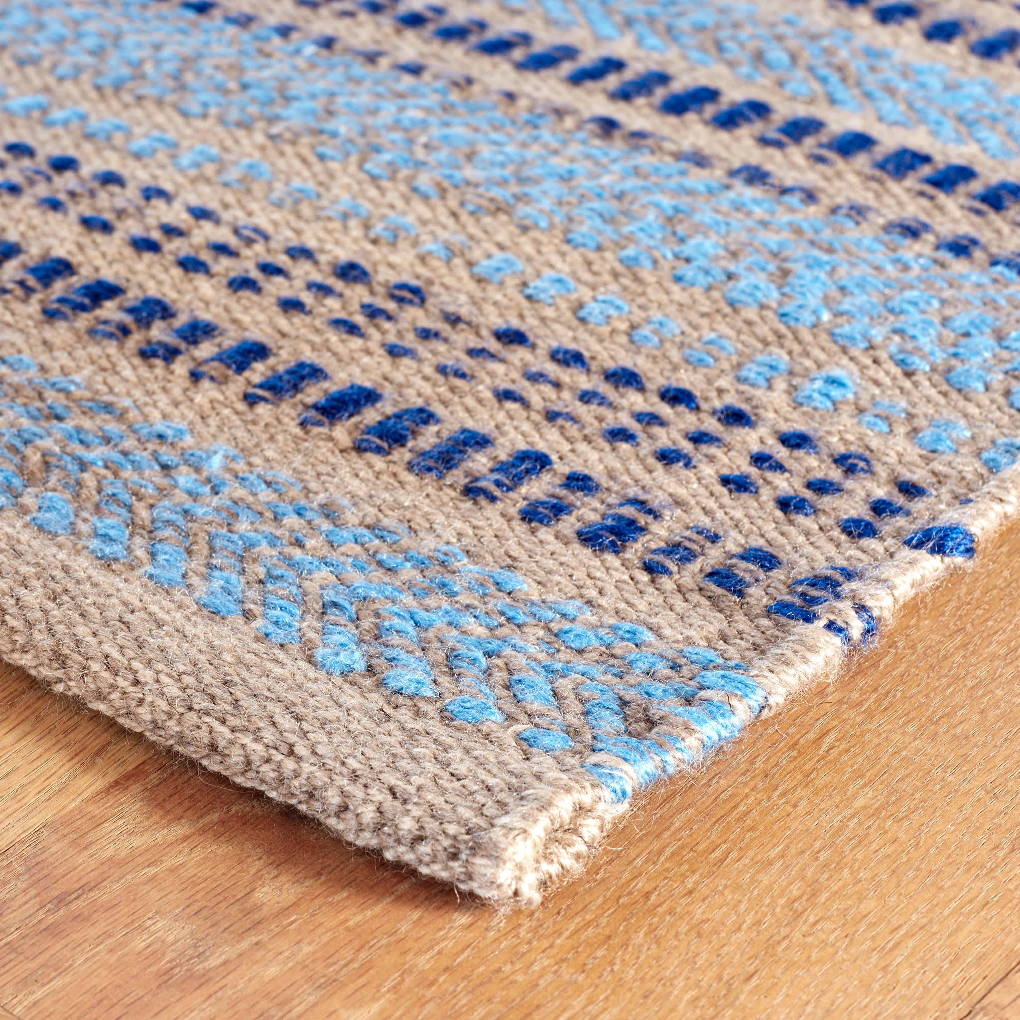 Sooner Than Later Blue Handwoven Indoor/Outdoor Rug