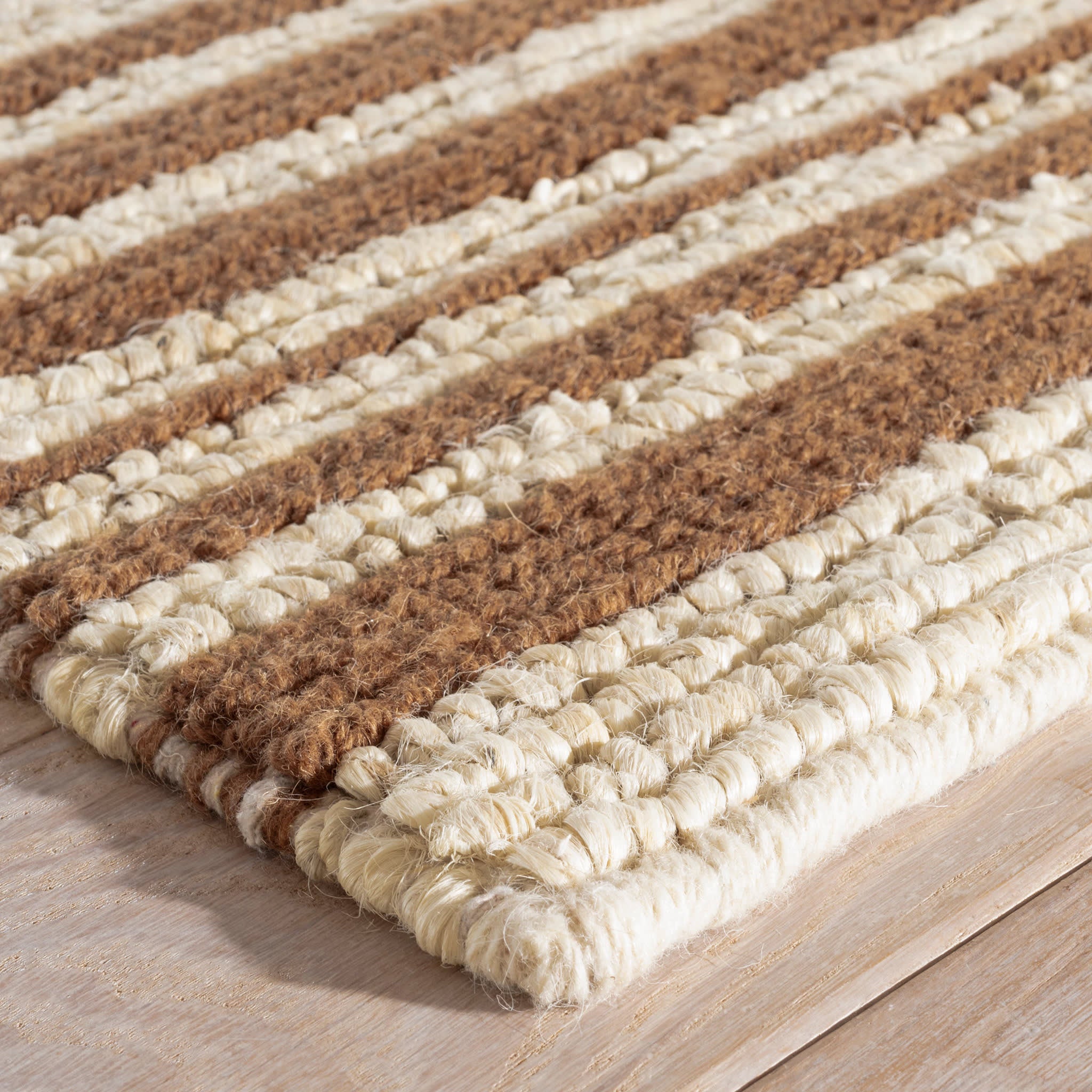 Calder Stripe Caramel Handwoven Jute Rug