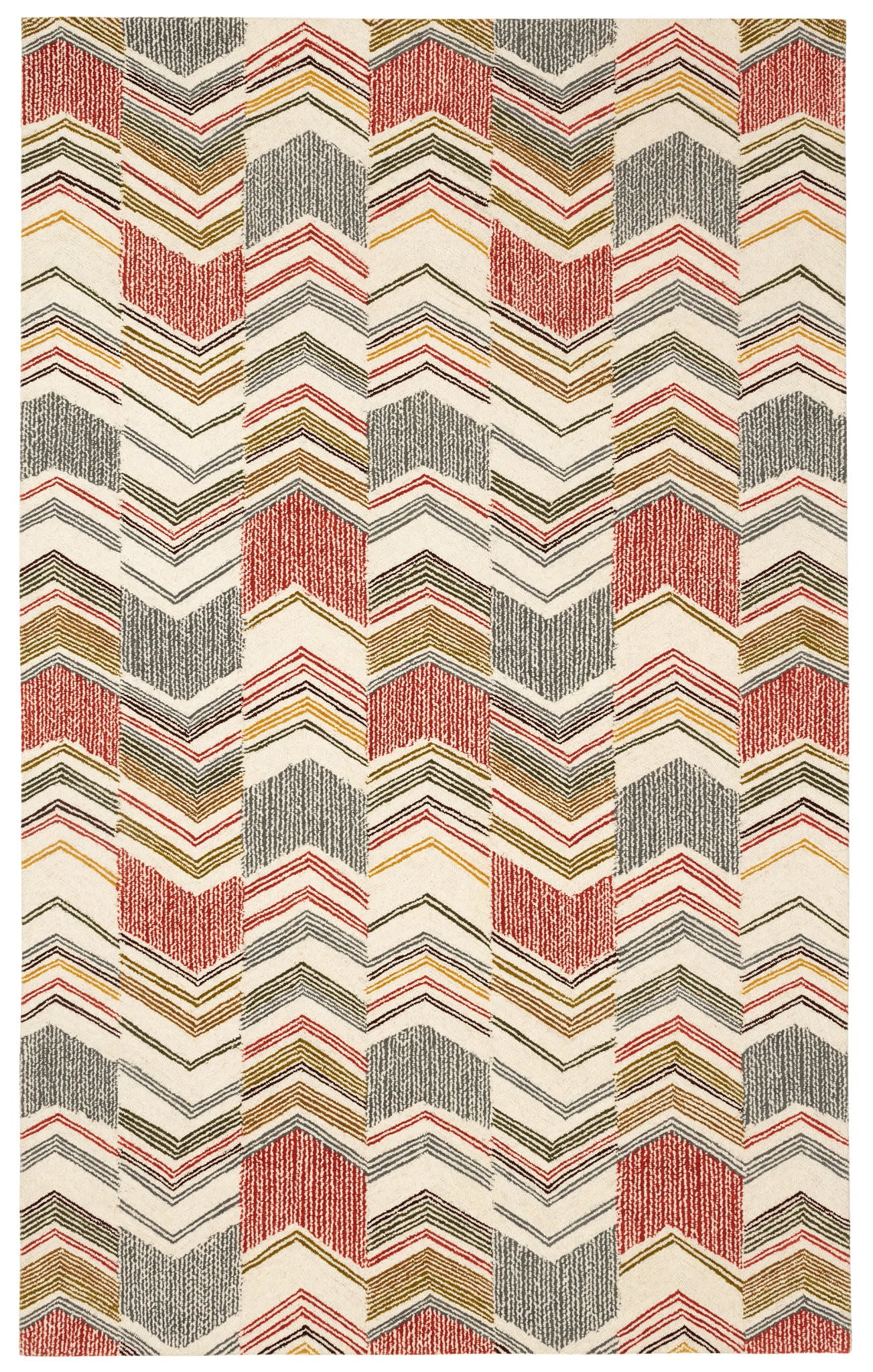 Zig Zag Hand Micro Hooked Wool Rug