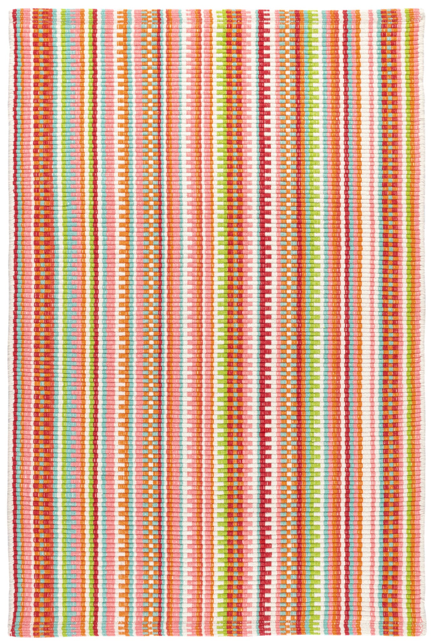 Lucky Stripe Spring Handwoven Cotton Rug