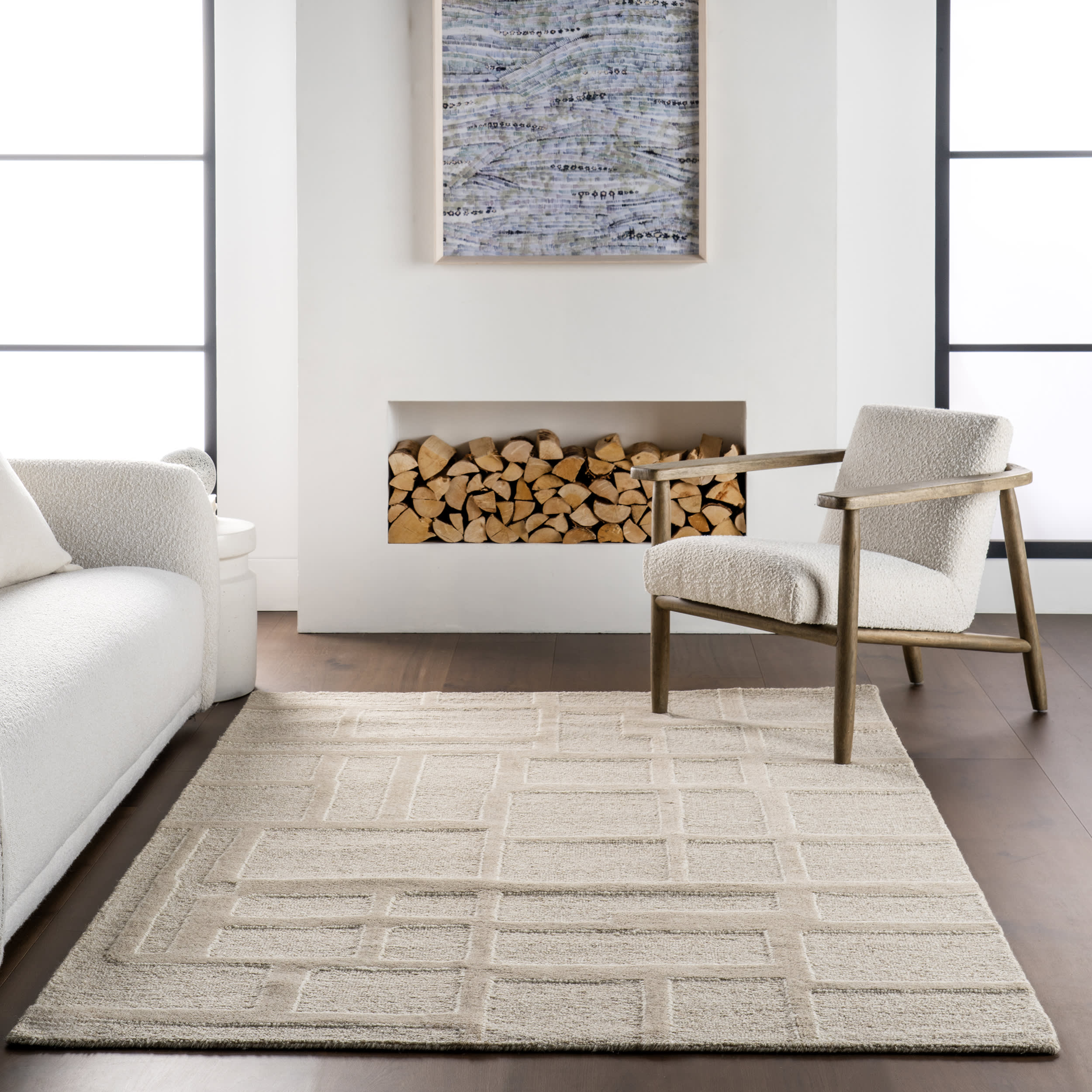 Seraphina Geometric Rug | Beige