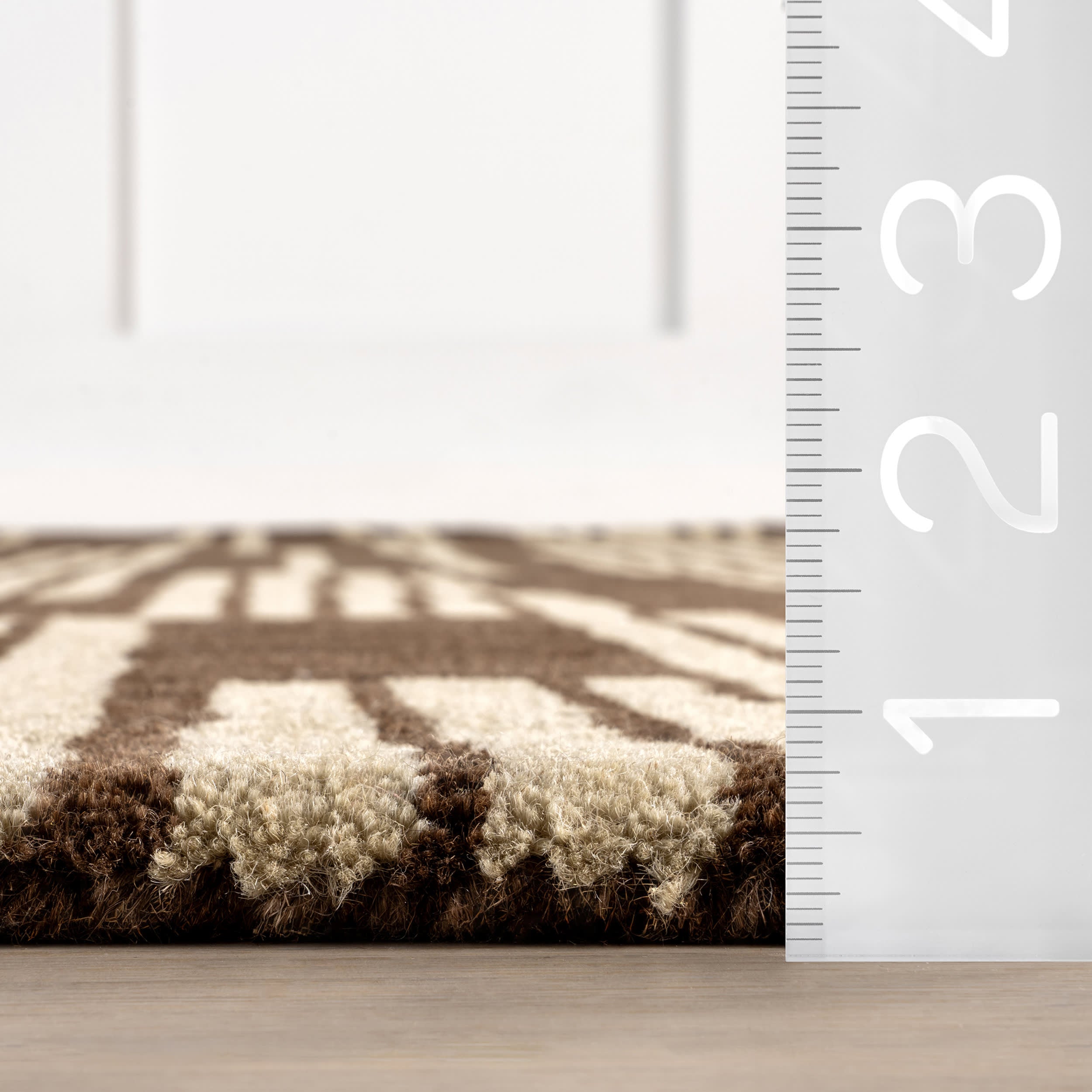 Tara Striped Wool Rug | Brown