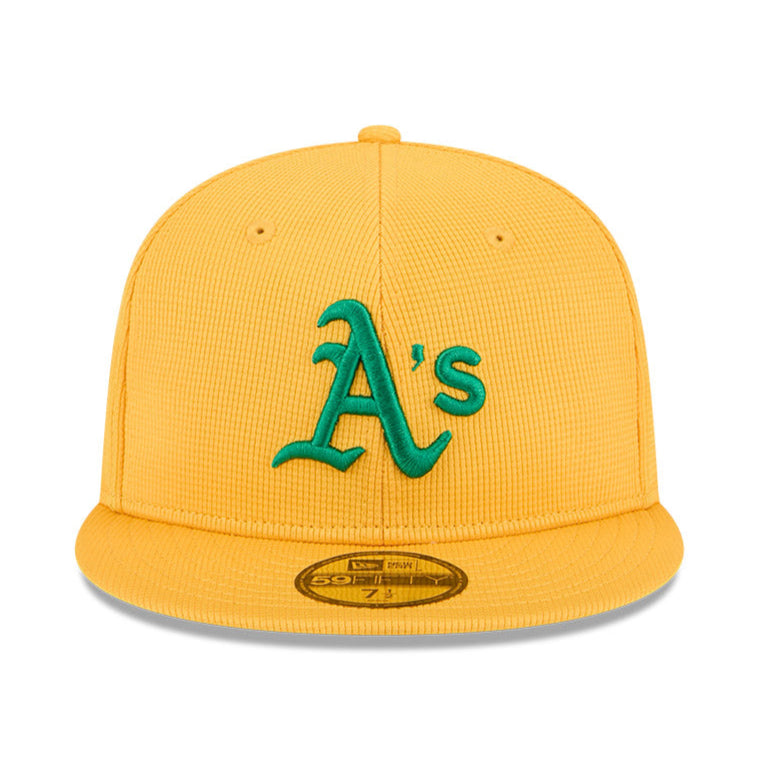 New Era 59Fifty Oakland Athletics 2025 Spring Training Patch Hat - Gold