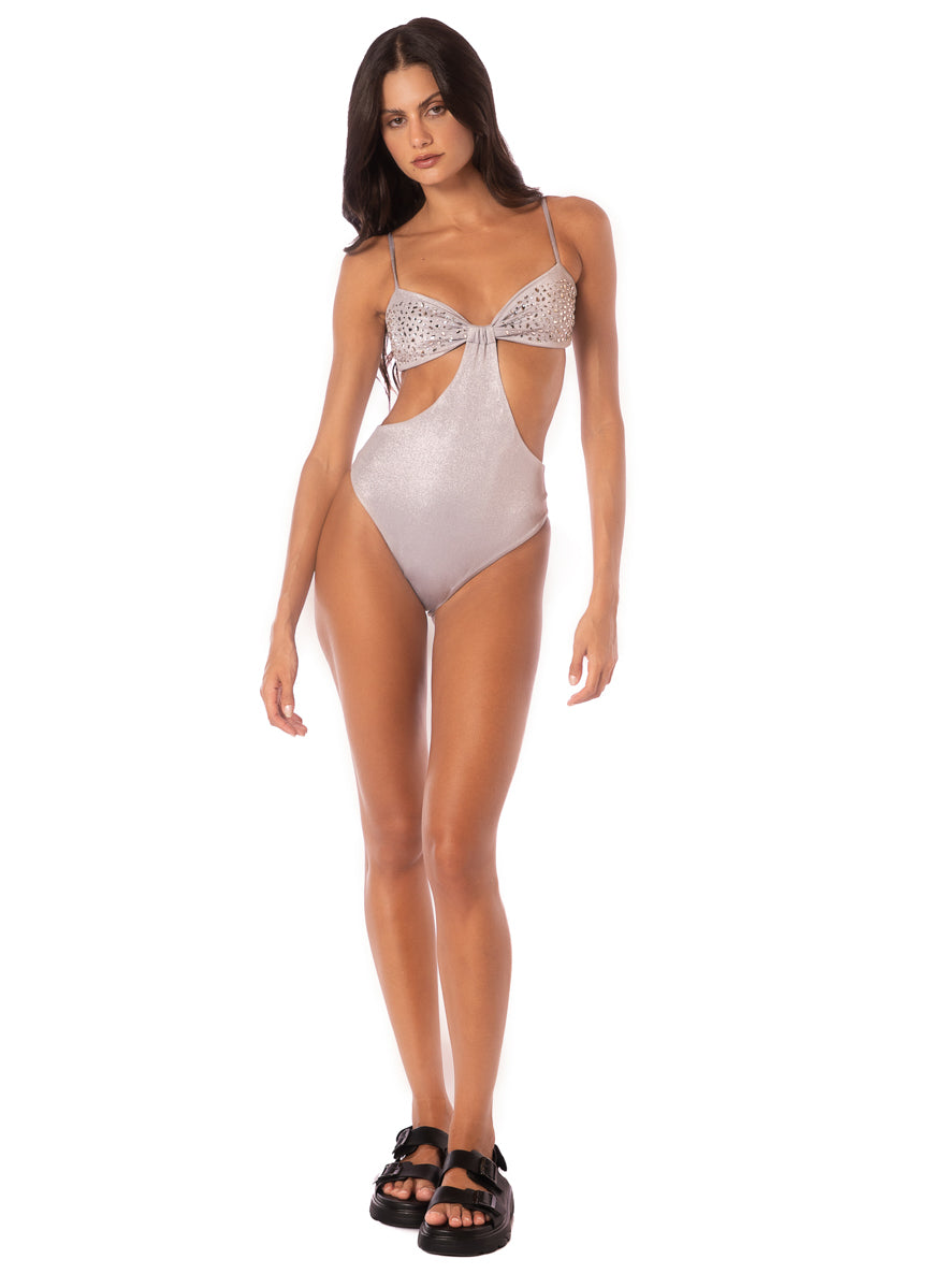 Maaji Smokey Silver Anya Trikini One Piece