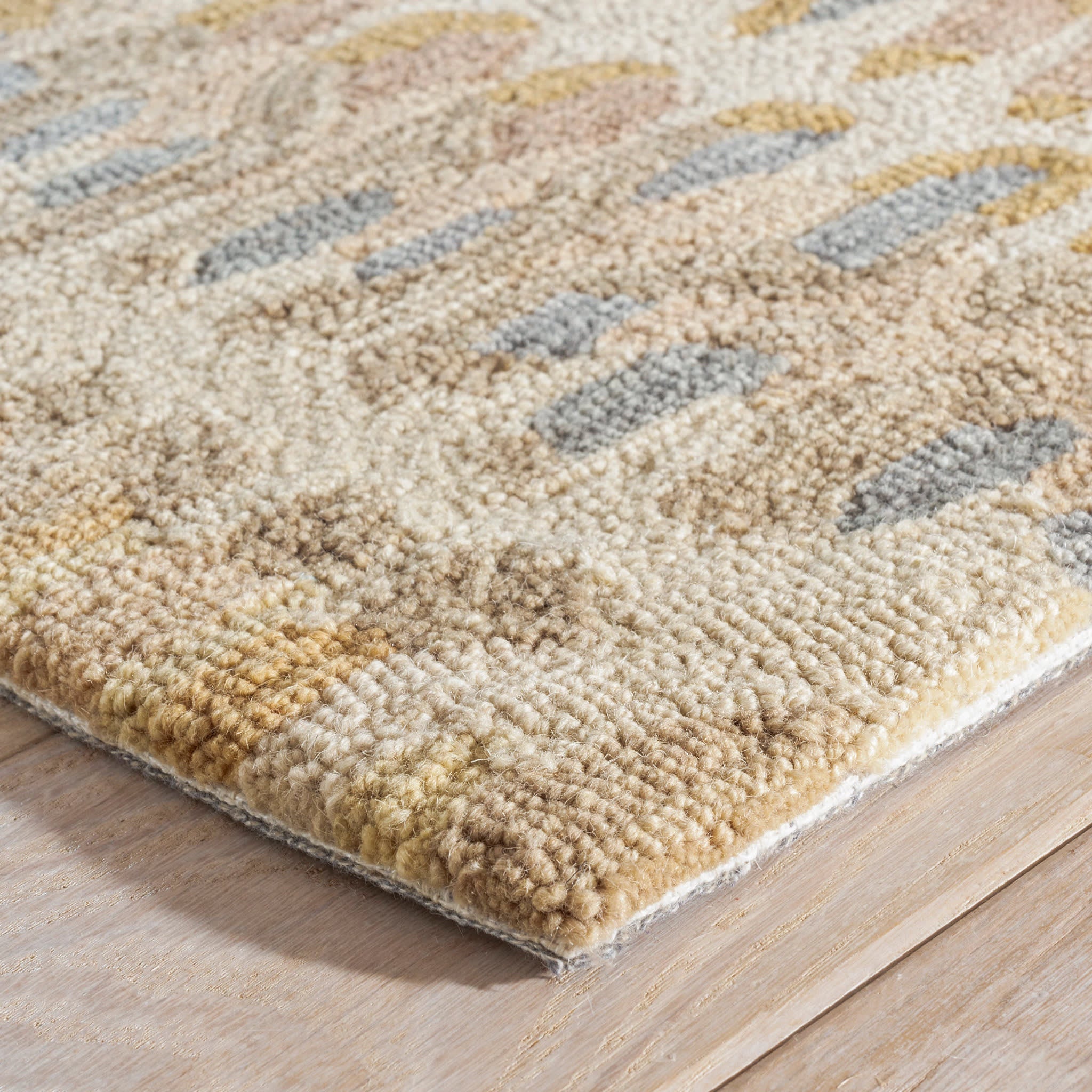 Paint Chip Natural Hand Micro Hooked Wool Rug