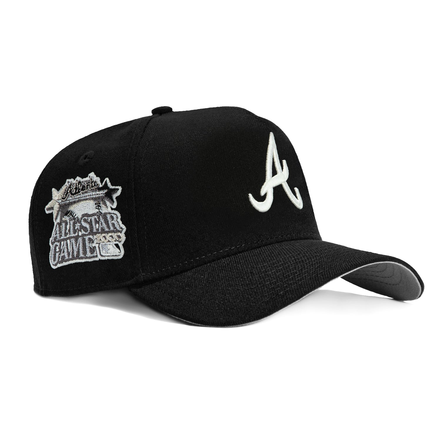 New Era 9Forty A-Frame Atlanta Braves 2000 All Star Game Patch Snapback Hat - Black, White