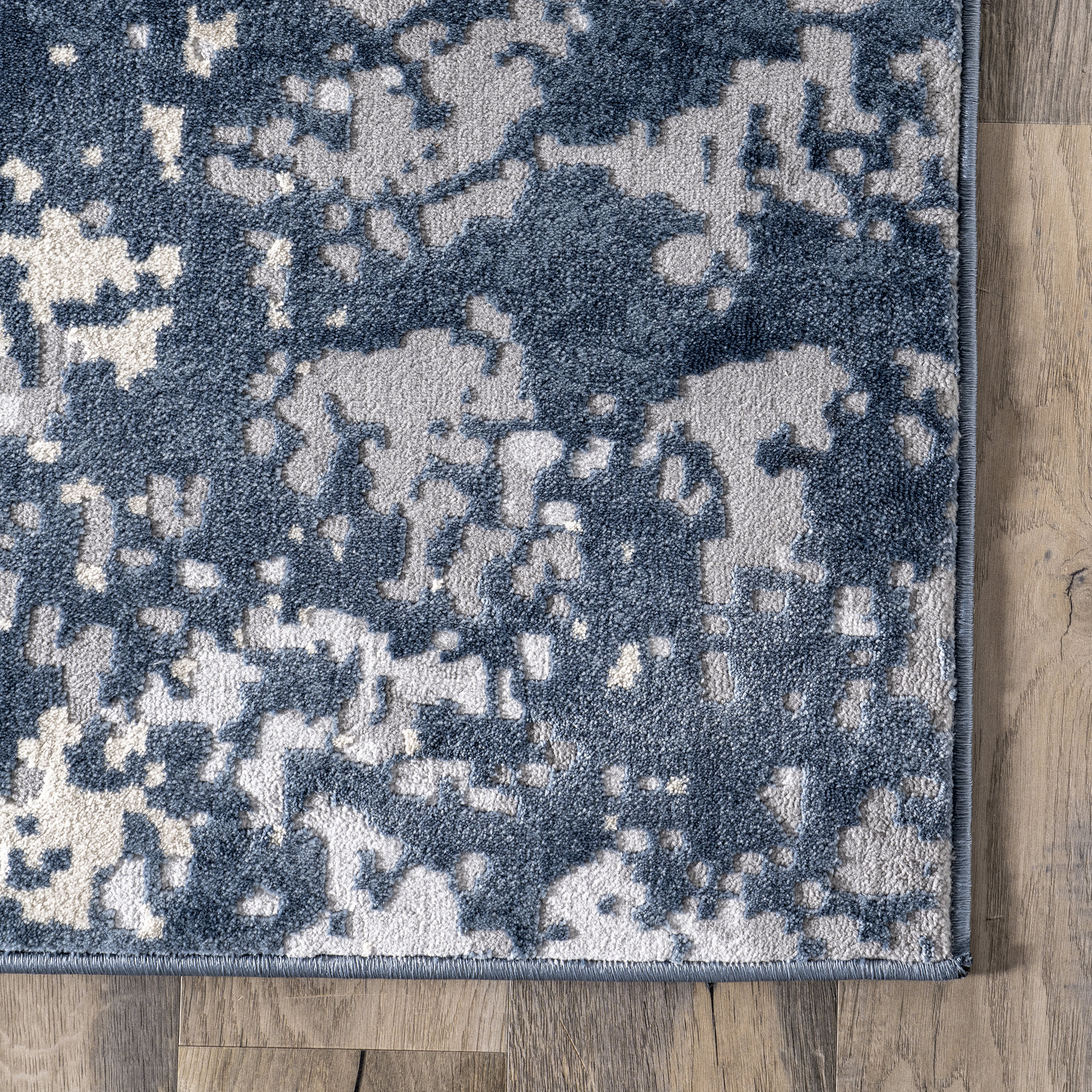 Ricki Mottled Abstract Rug | Blue