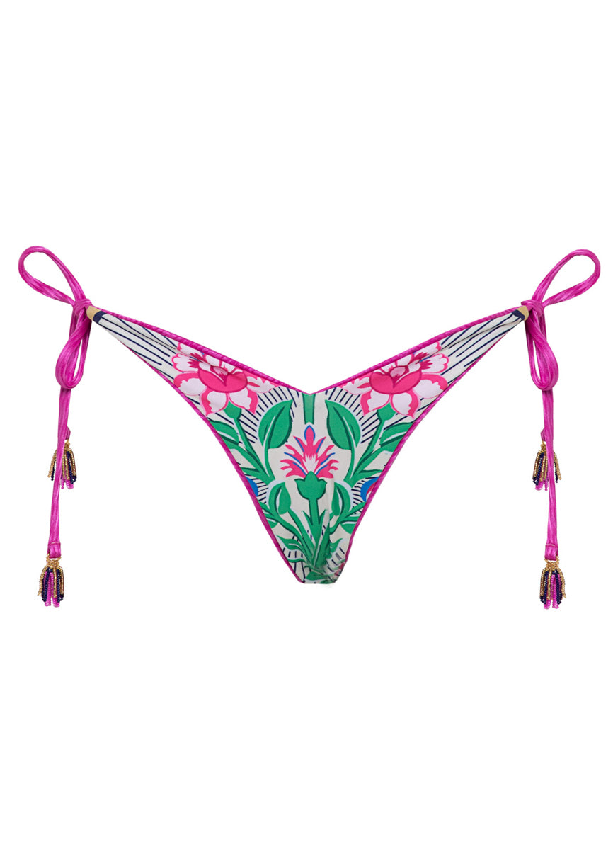 Maaji Deep Pink Sunseeker Regular Rise Tie Side Bikini Bottom