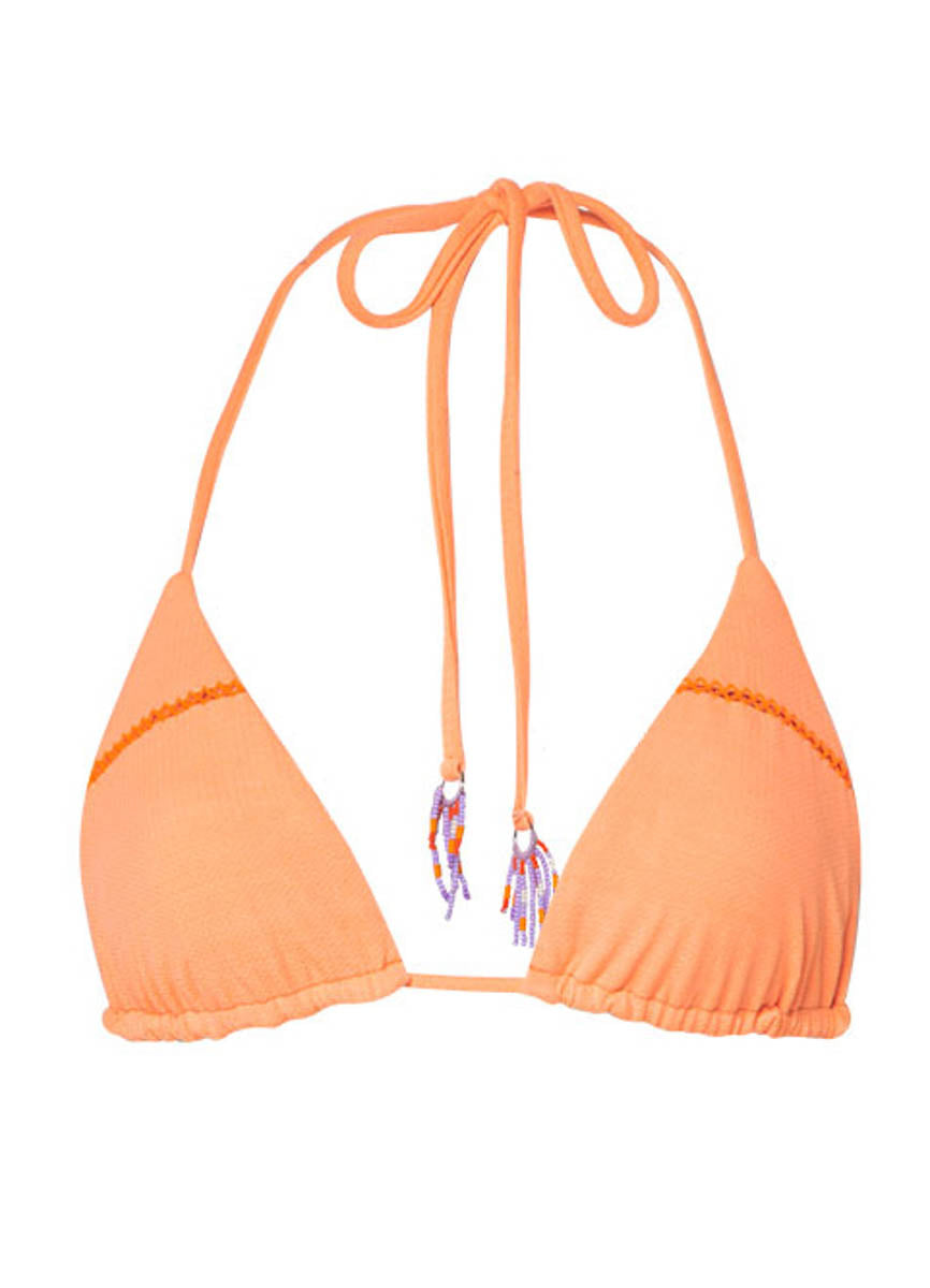 Maaji Vibrant Apricot Balmlike Sliding Triangle Bikini Top