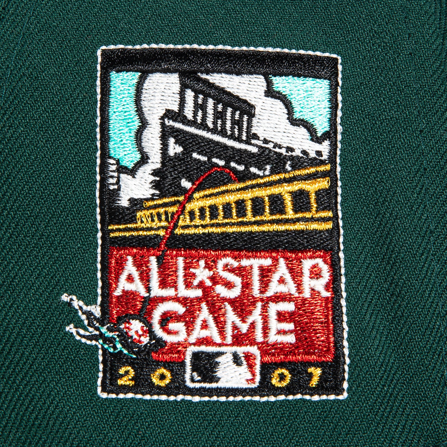 New Era 59Fifty Winter Forest San Francisco Giants 2007 All Star Game Patch Script Hat - Green, Black