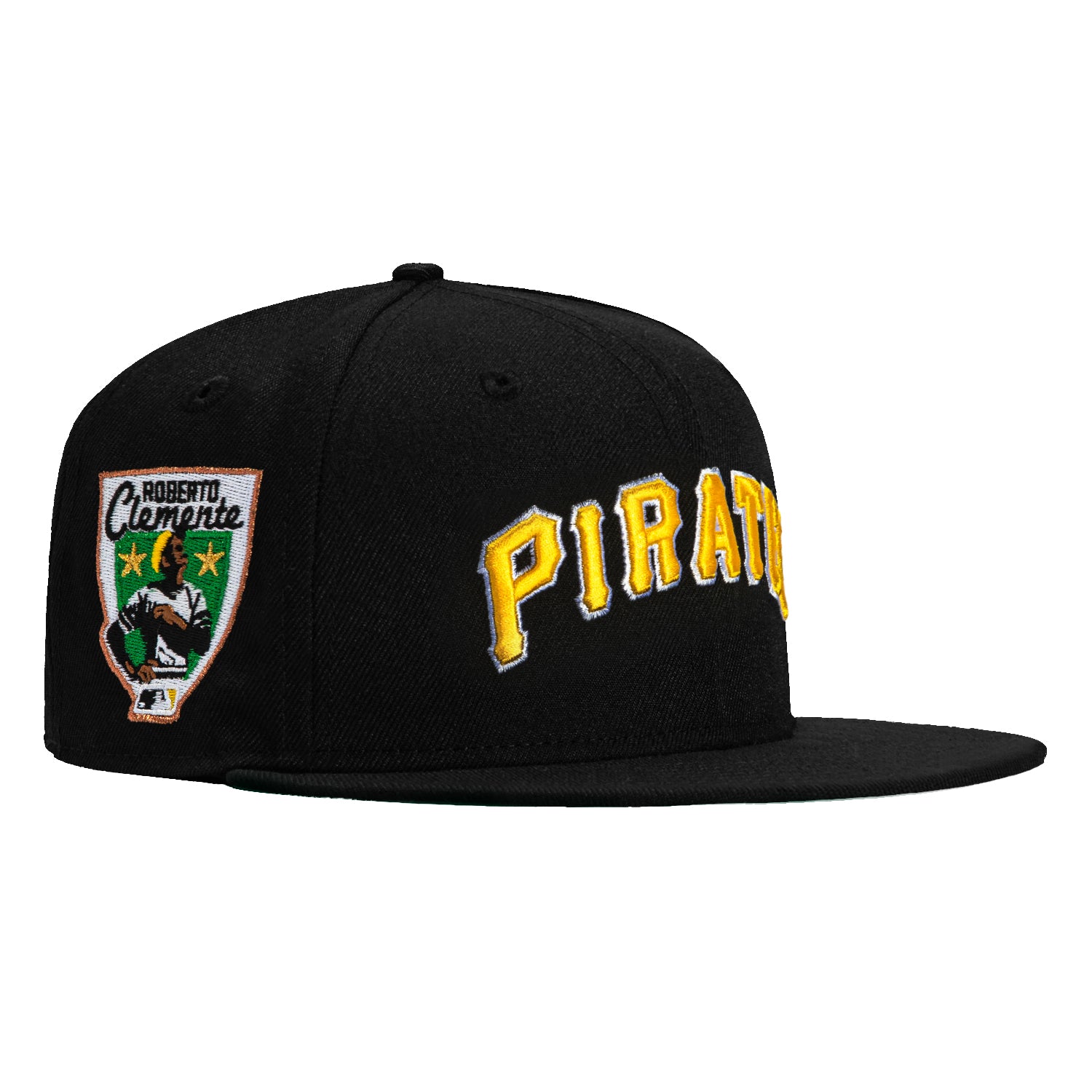 New Era 59Fifty Pittsburgh Pirates Roberto Clemente Patch Word Hat - Black, Gold