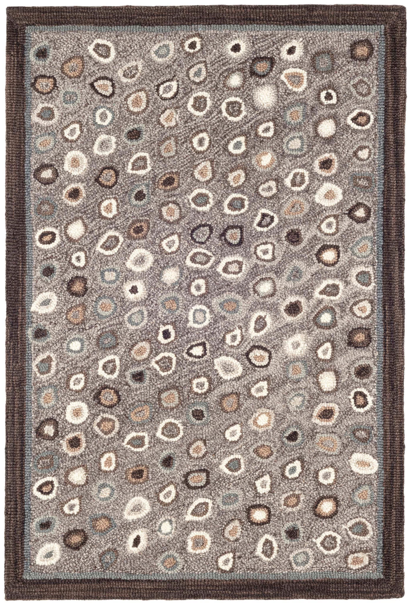 Cat's Paw Grey Hand Micro Hooked Wool Rug