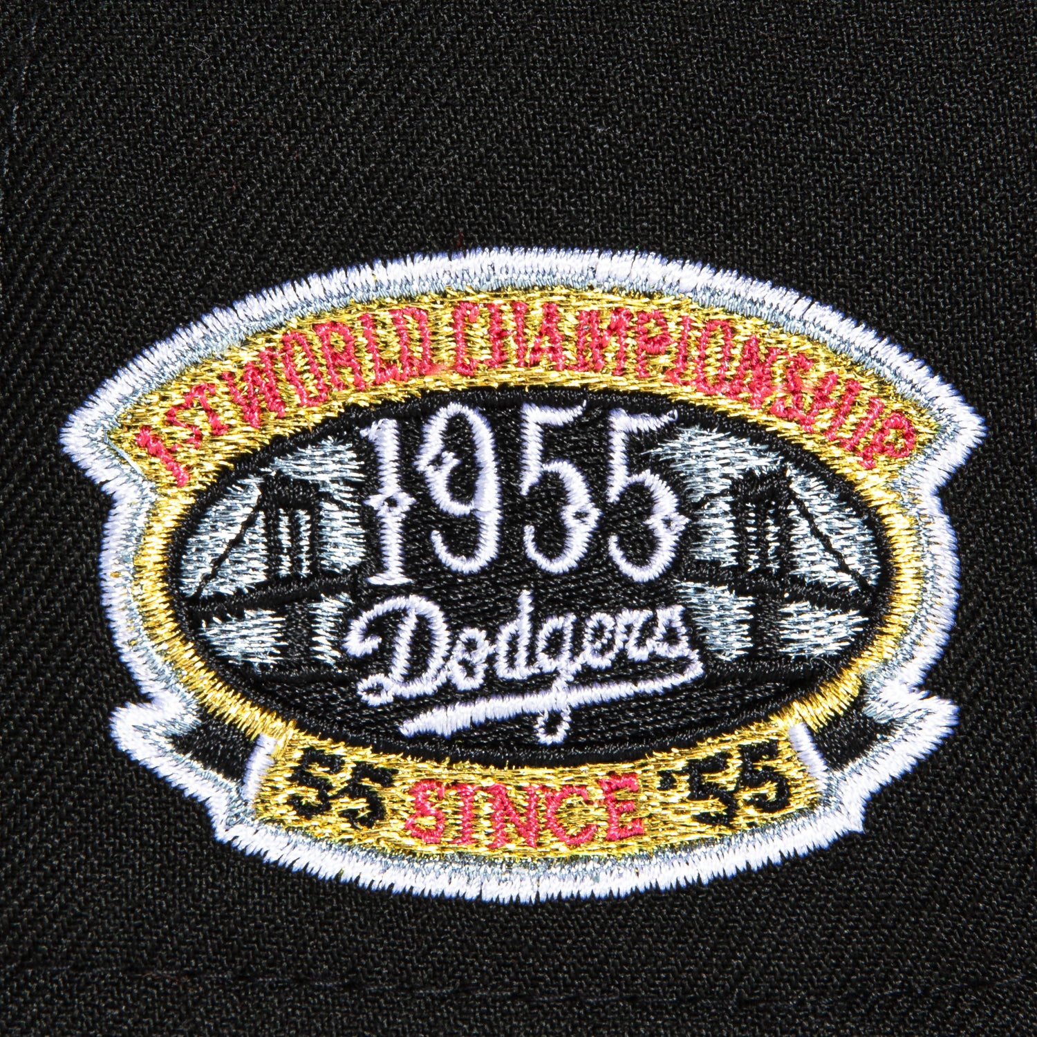 New Era 59Fifty Blur Tree Los Angeles Dodgers 1955 World Series Patch Script Hat - Black, Camo