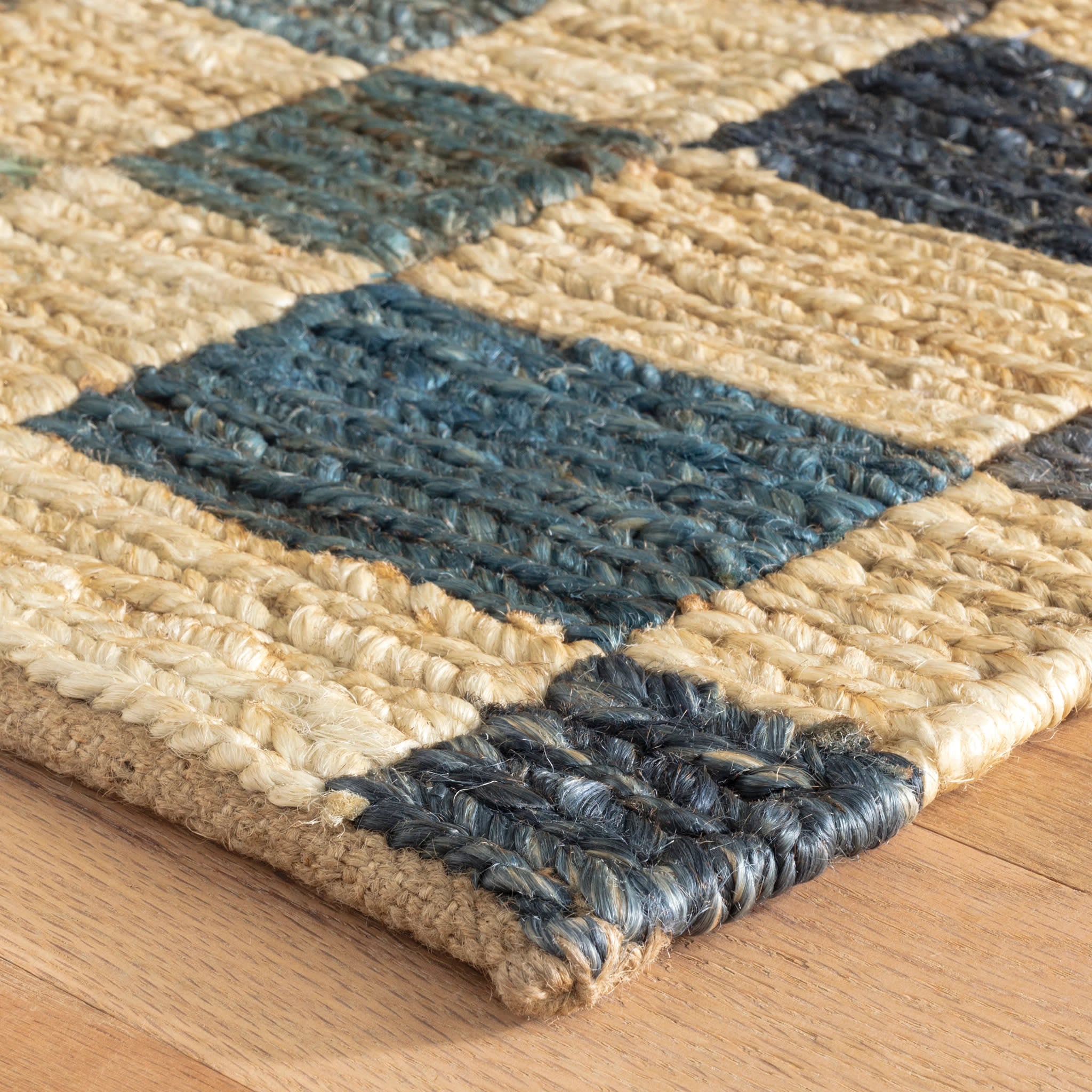 Kirby Blue Handwoven Jute Rug