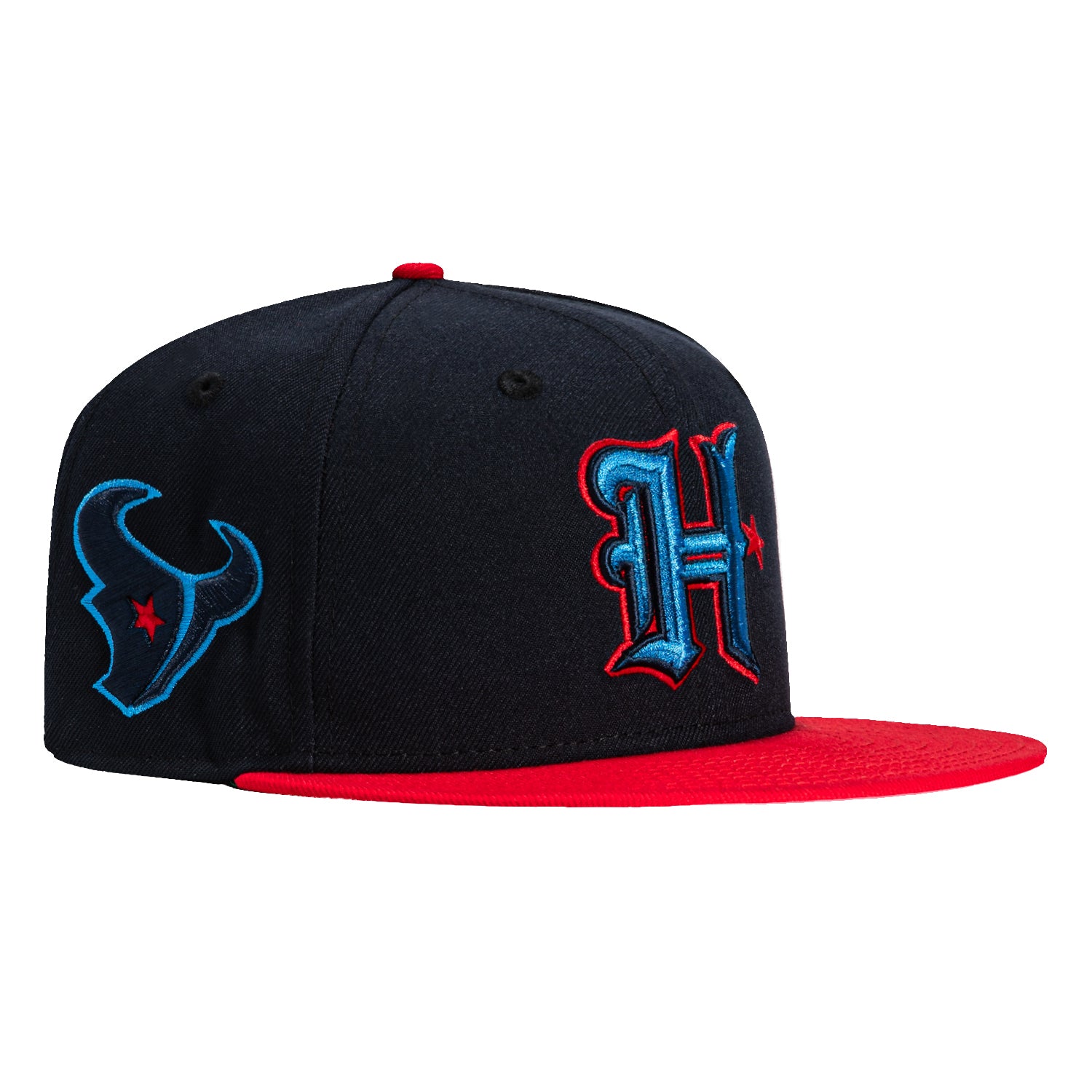 New Era 59Fifty Houston Texans Logo Patch H Hat - Navy, Red