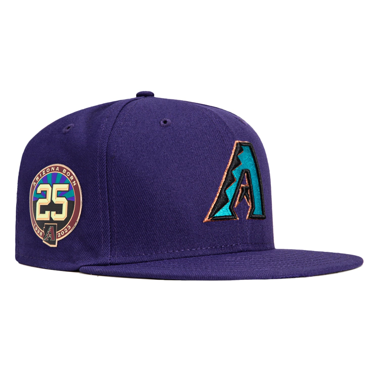 New Era 59Fifty Arizona Diamondbacks 25th Anniversary Patch A Hat - Purple