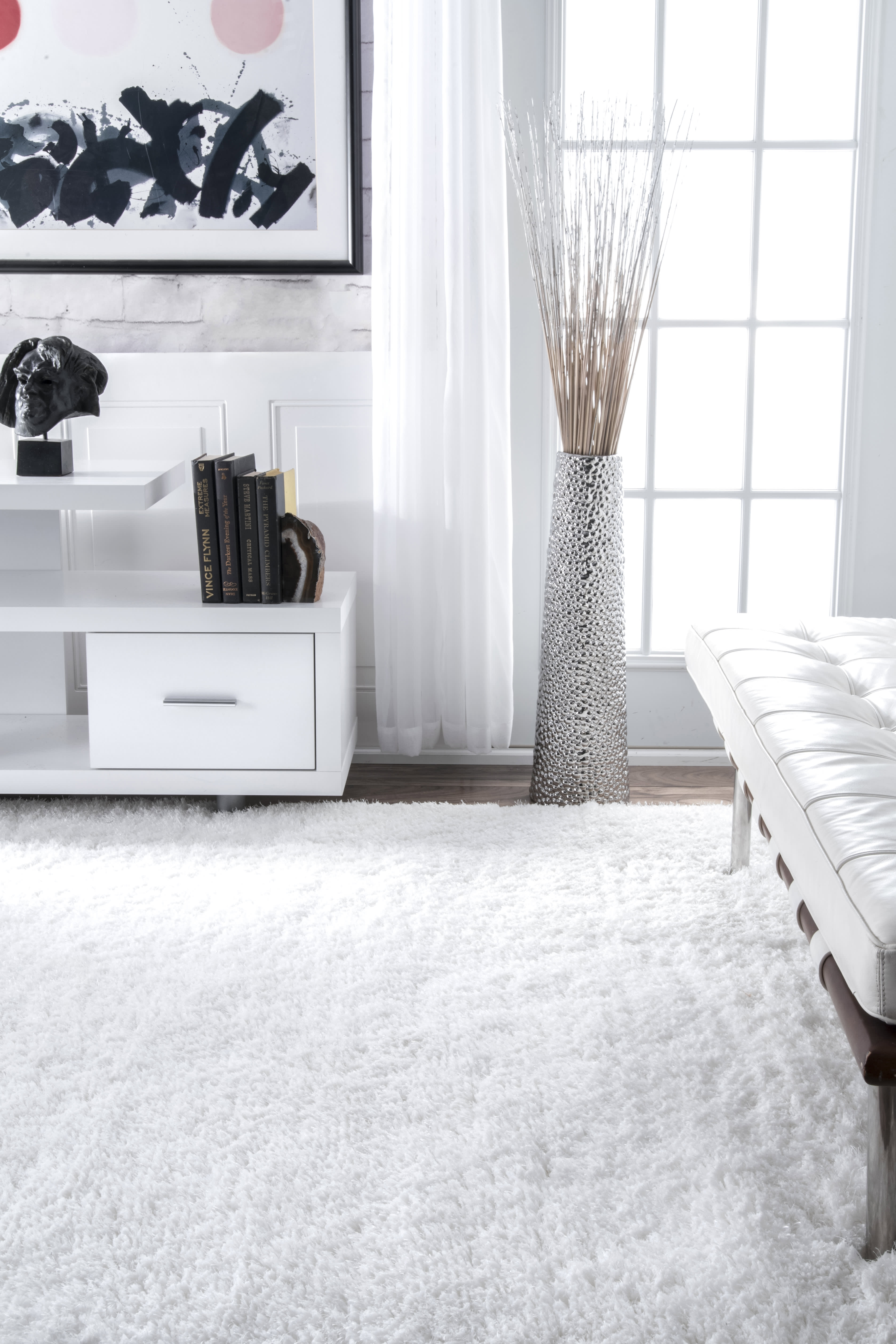 Soft Shag Rug | Snow