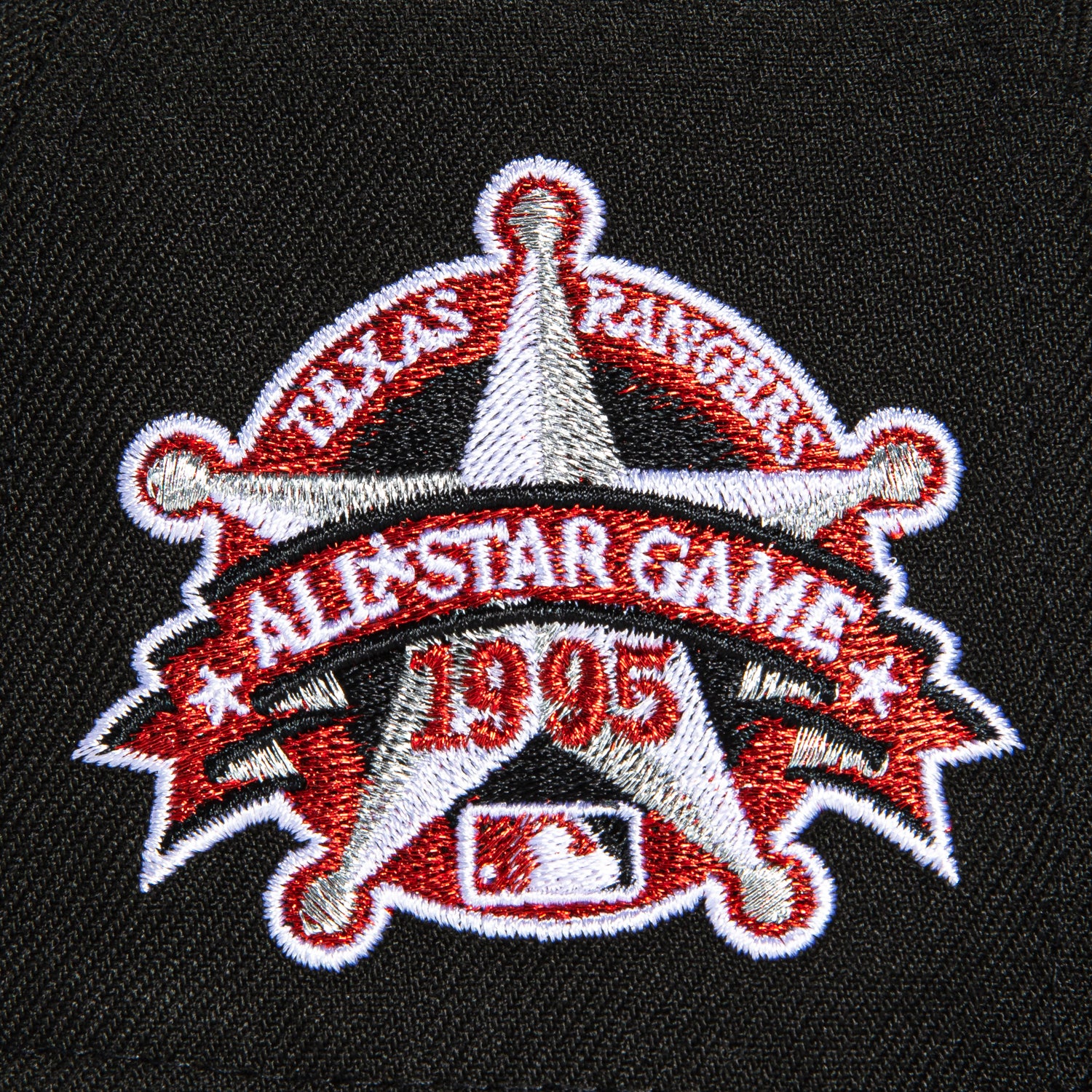 New Era 59Fifty Texas Rangers 1995 All Star Game Patch Red UV Hat - Black