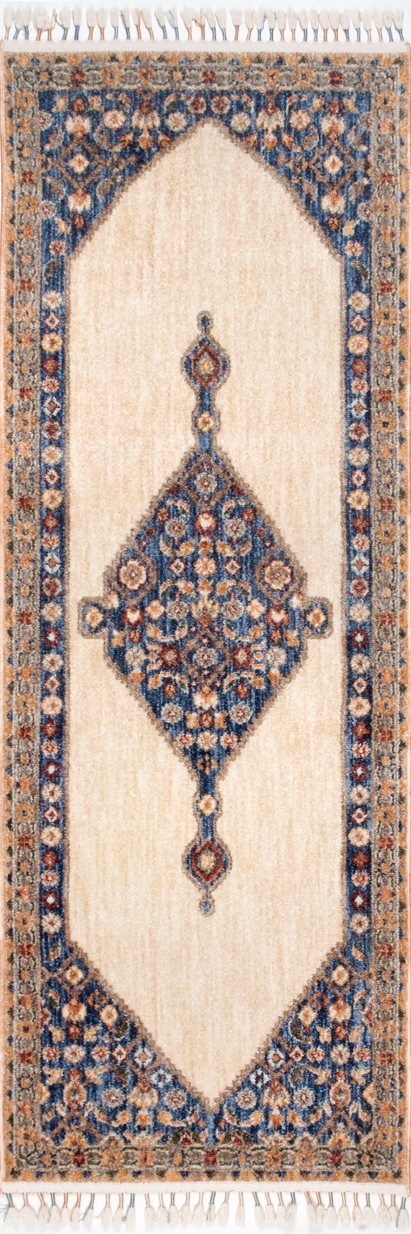 Floral Cardinal Medallion Rug | Ivory