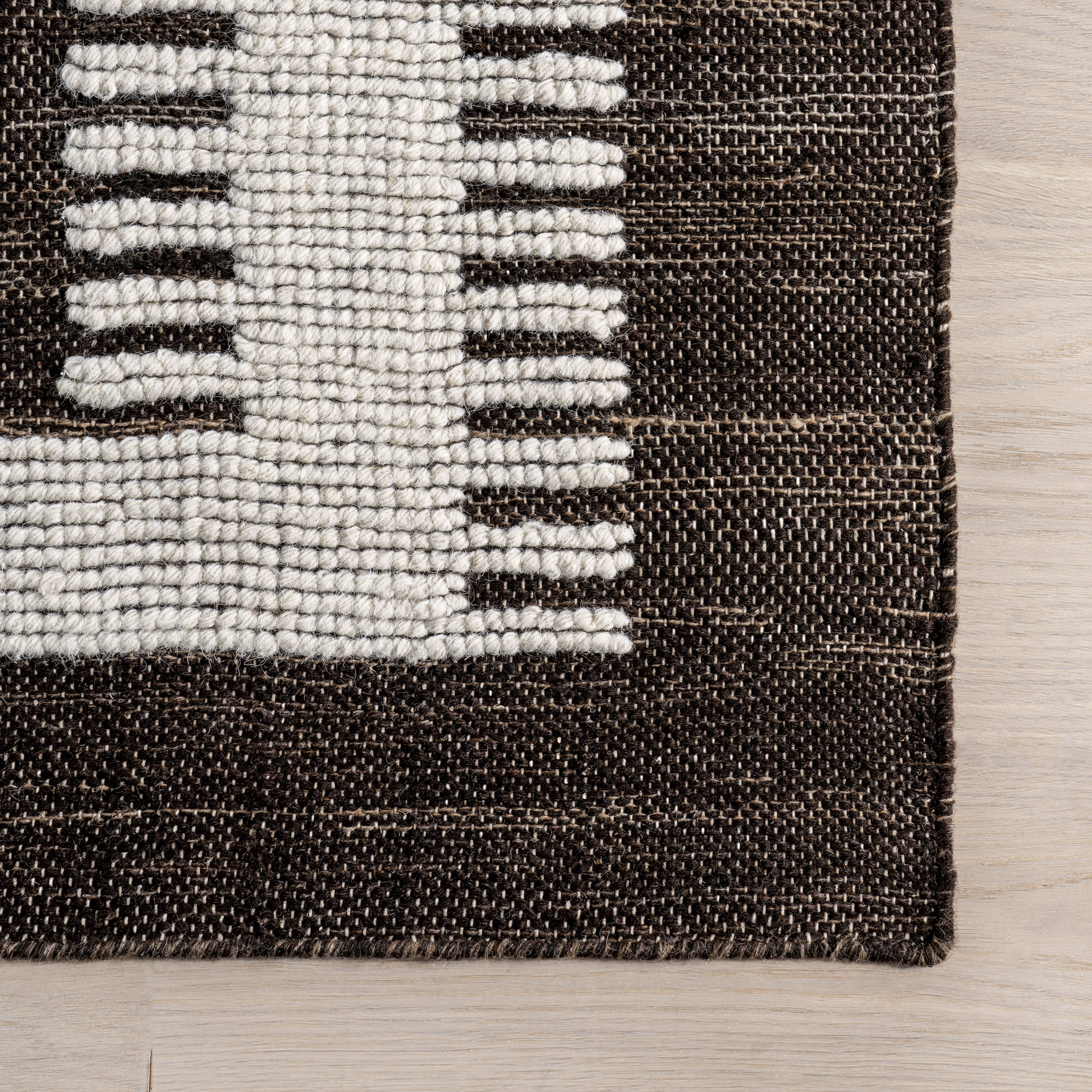 Sante Fe Southwestern Wool Rug | Black