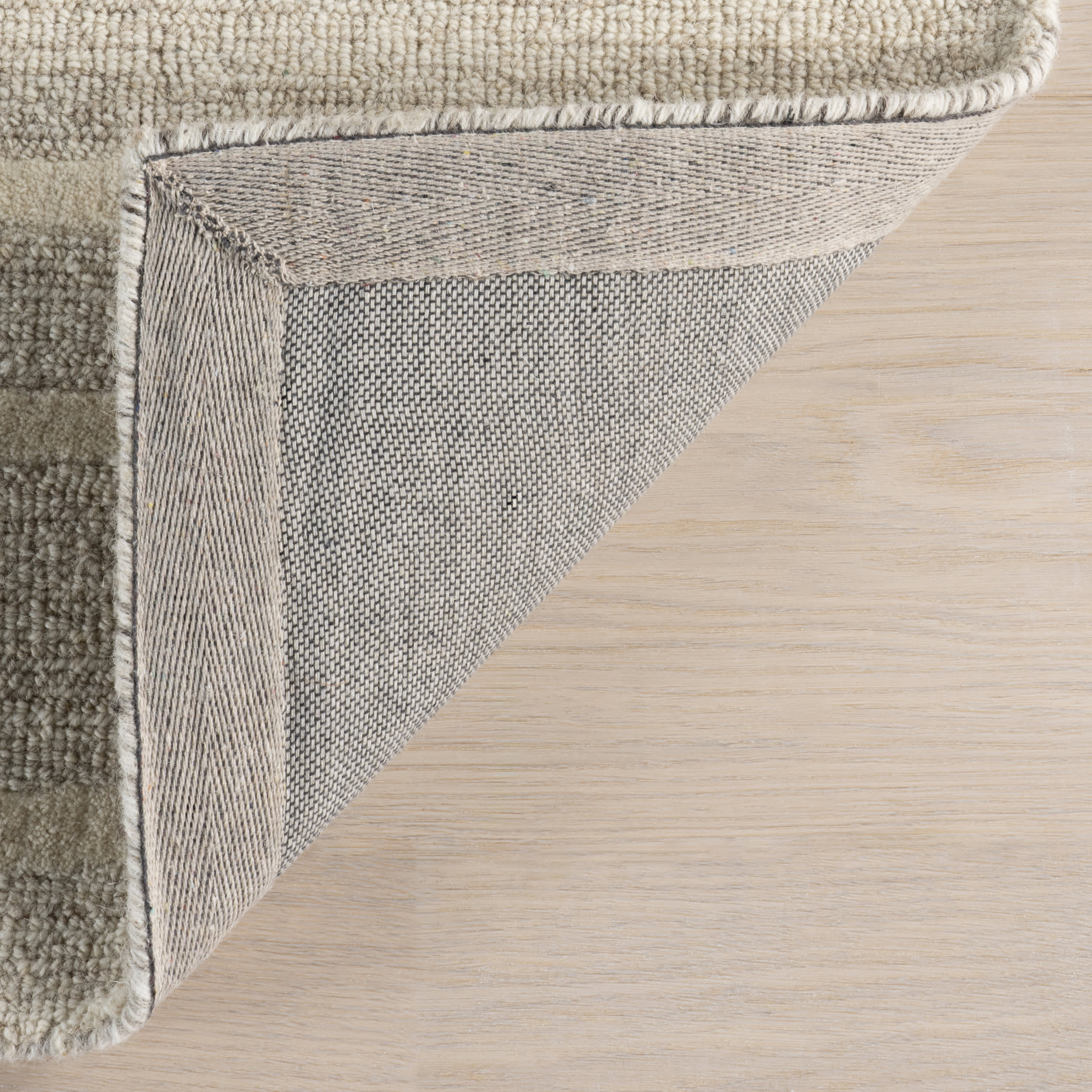 Parsa Striped Wool Rug | Beige