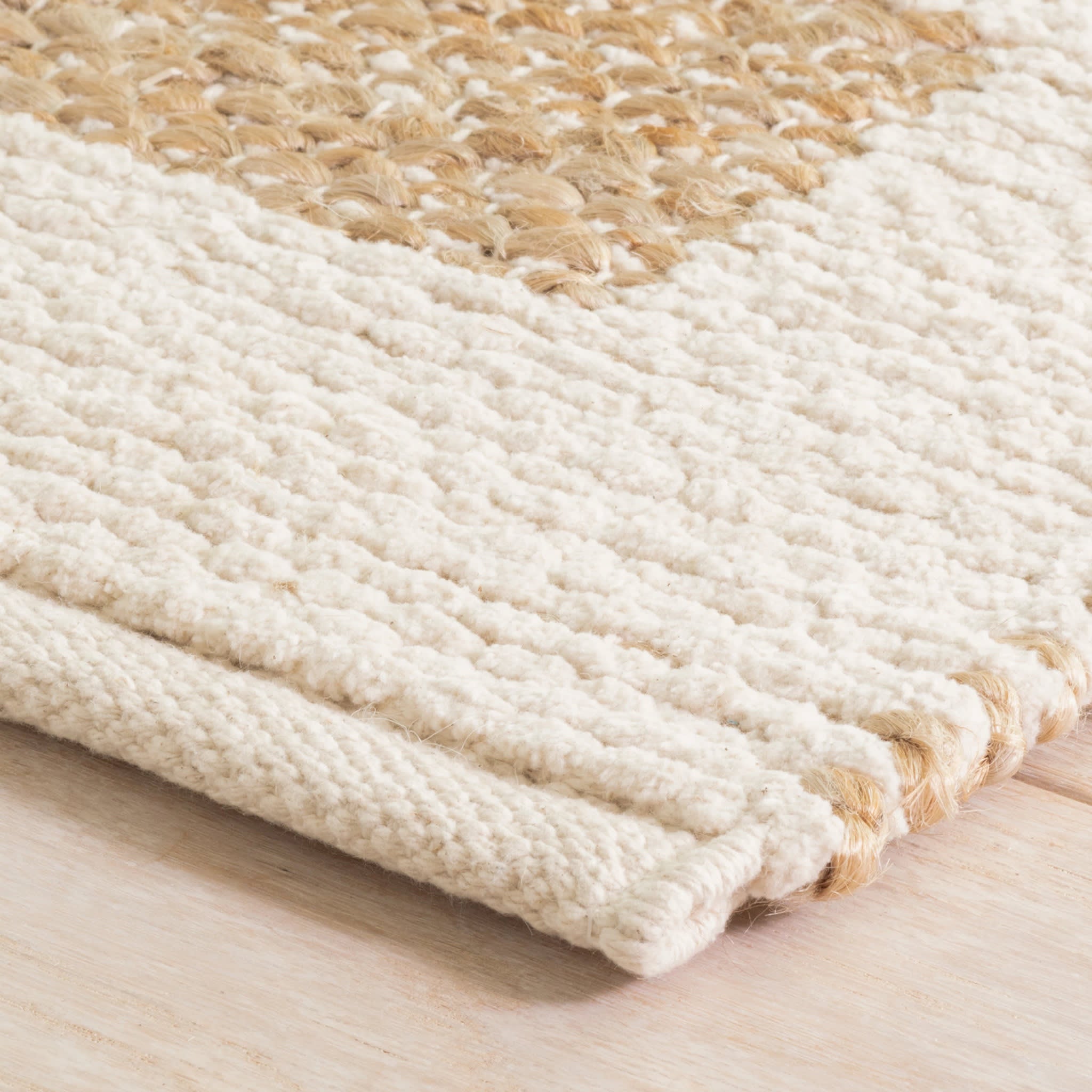 Milo Ivory Handwoven Jute/Cotton Rug