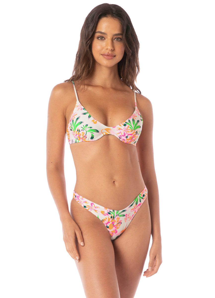 Maaji Bubbly Blossom Splendour Regular Rise Thin Side Bikini Bottom