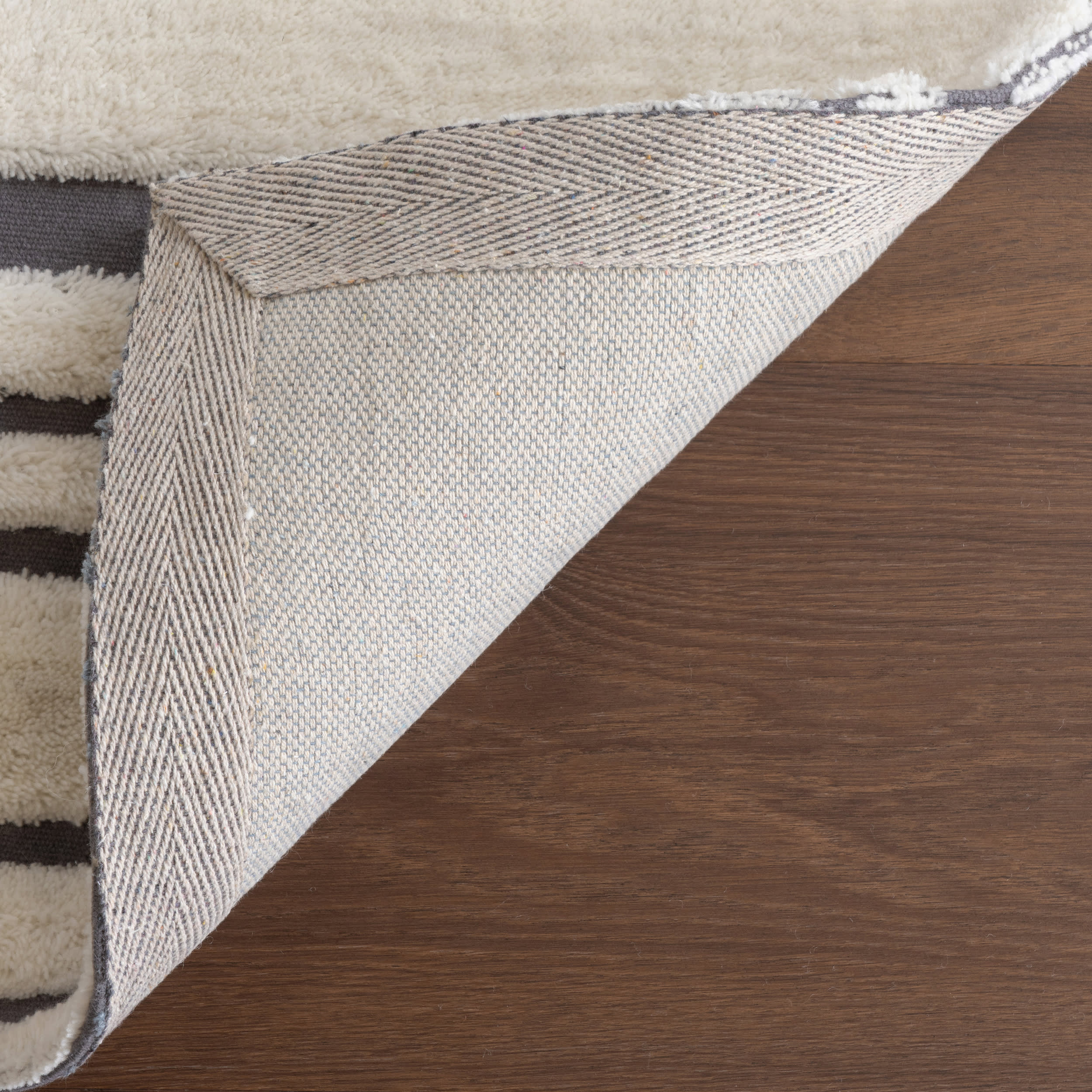 Studio Striped New Zealand Wool Rug | Ivory