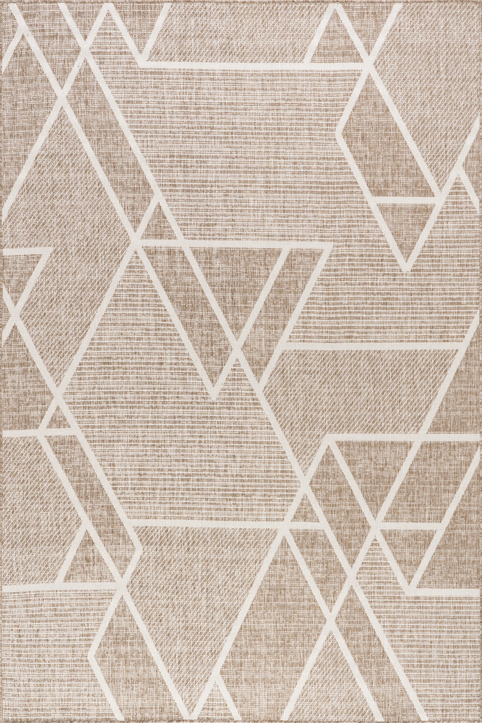 Sarai Geometric Shapes Indoor/Outdoor Rug | Beige