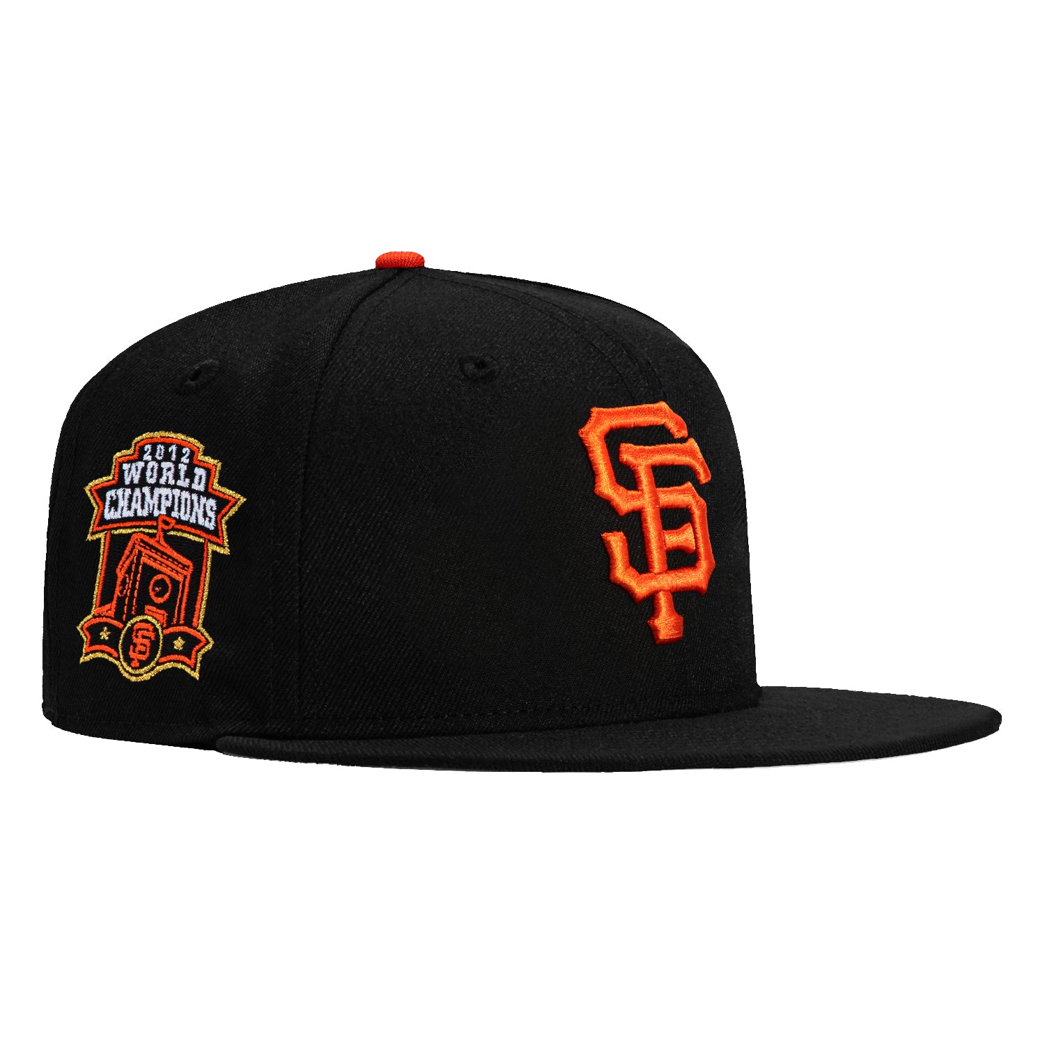 New Era 59Fifty San Francisco Giants 2012 World Champions Patch Hat - Black