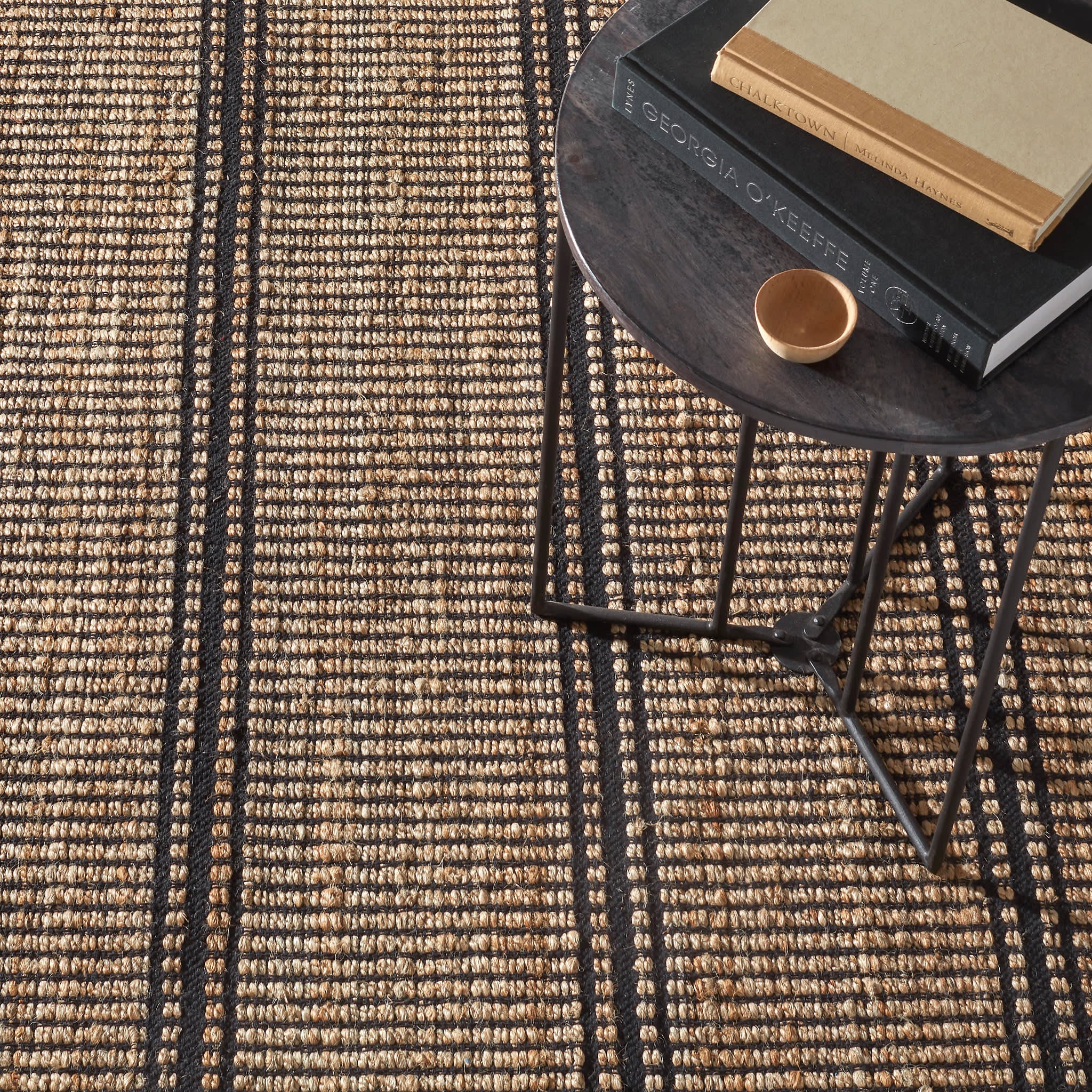 Arbor Black Handwoven Jute Rug