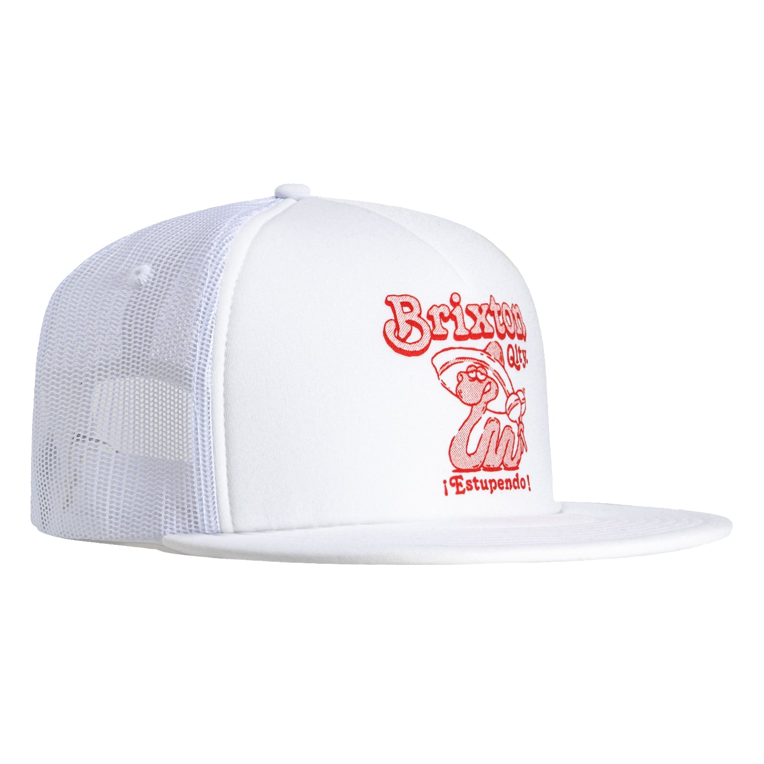 Brixton Estupendo Snapback Mesh Hat - White