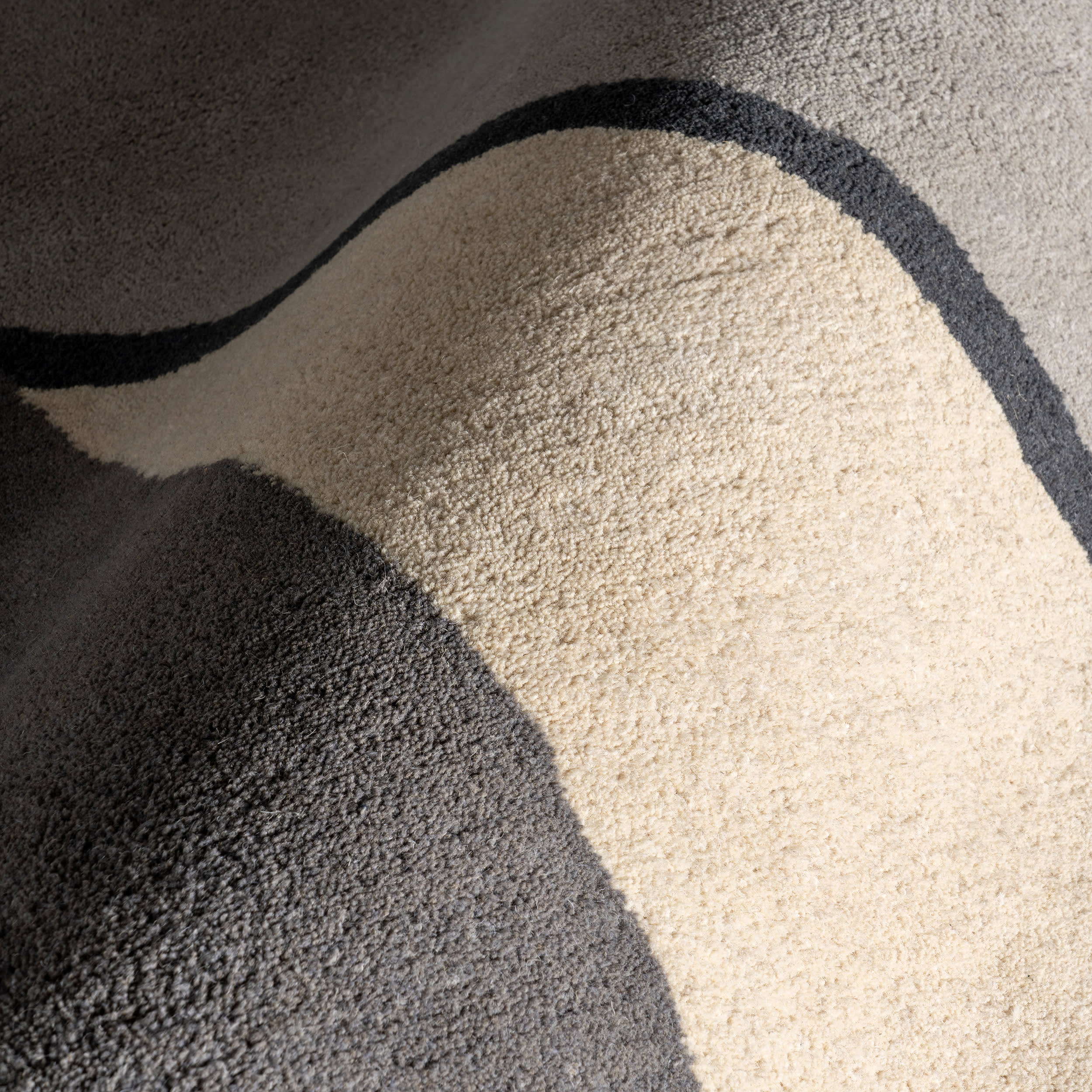 Greenwich Abstract Wool Rug | Grey