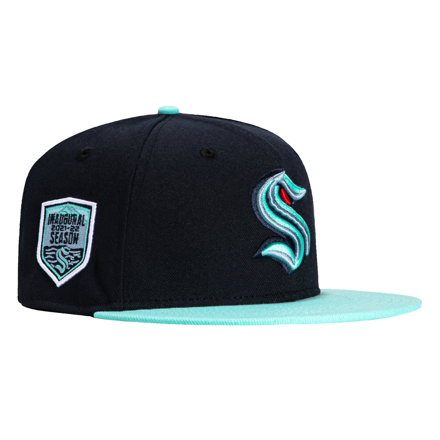 New Era 59Fifty Seattle Kraken Inaugural Patch Hat - Navy, Mint