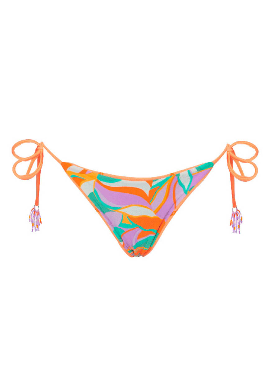 Maaji Vibrant Apricot Sunniest Low Rise Tie Side Bikini Bottom