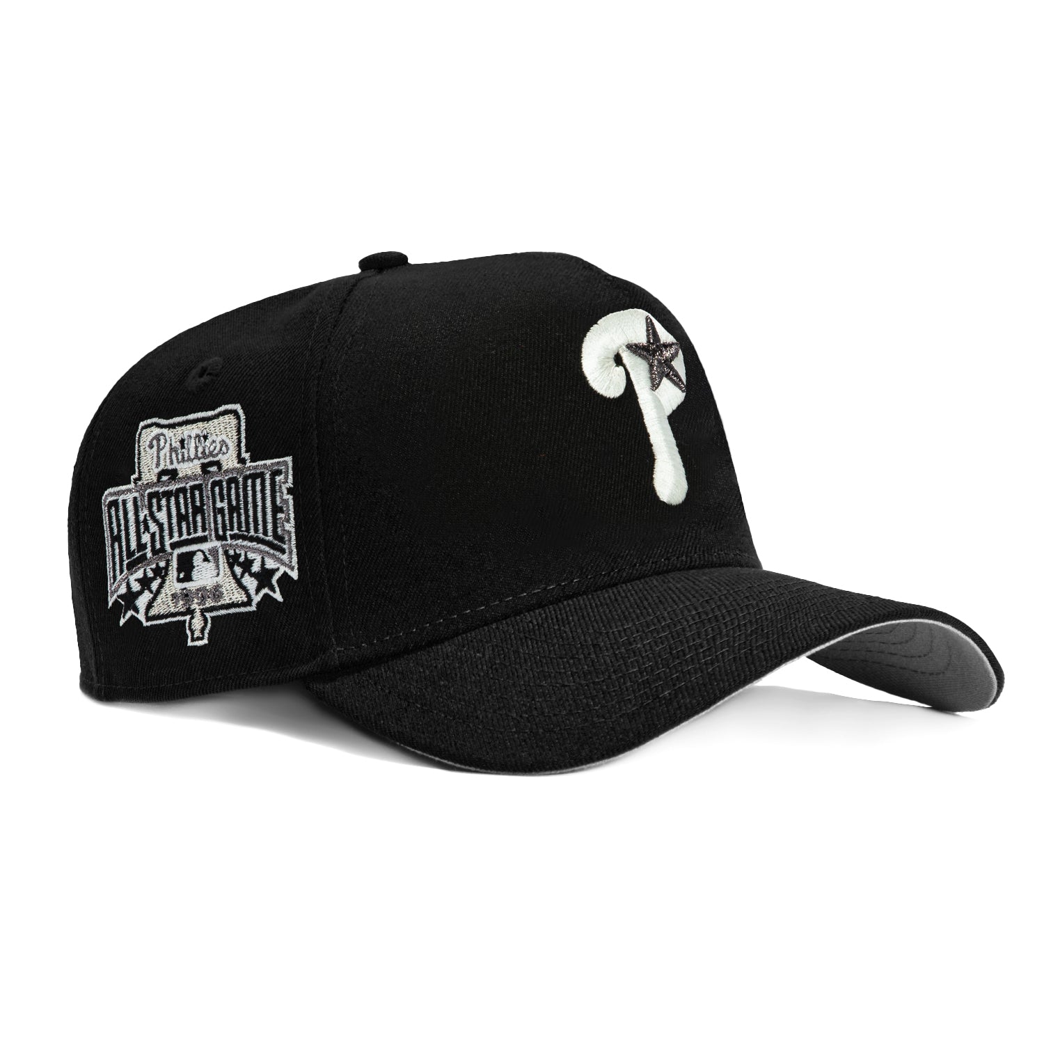 New Era 9Forty A-Frame Philadelphia Phillies 1996 All Star Game Patch Snapback Alternate Hat - Black, White