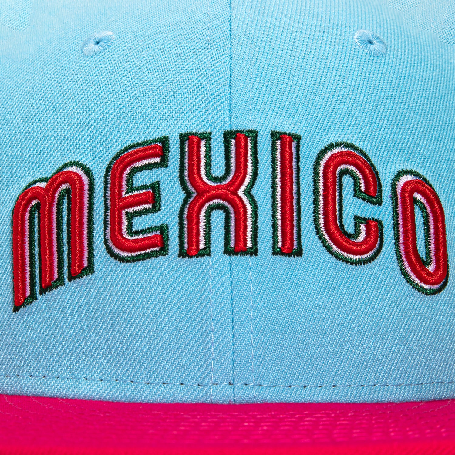 New Era 59Fifty Mexico World Baseball Classic Jersey Hat - Light Blue, Magenta