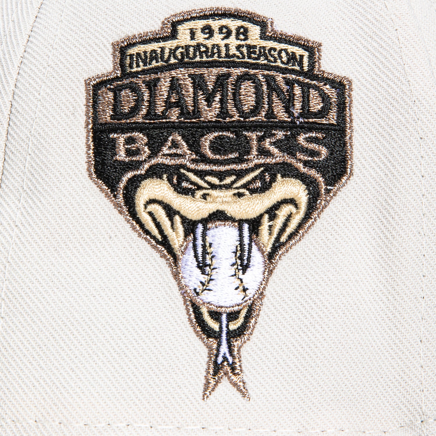 Mitchell & Ness Arizona Diamondbacks Inaugural Patch Script Hat - White, Black