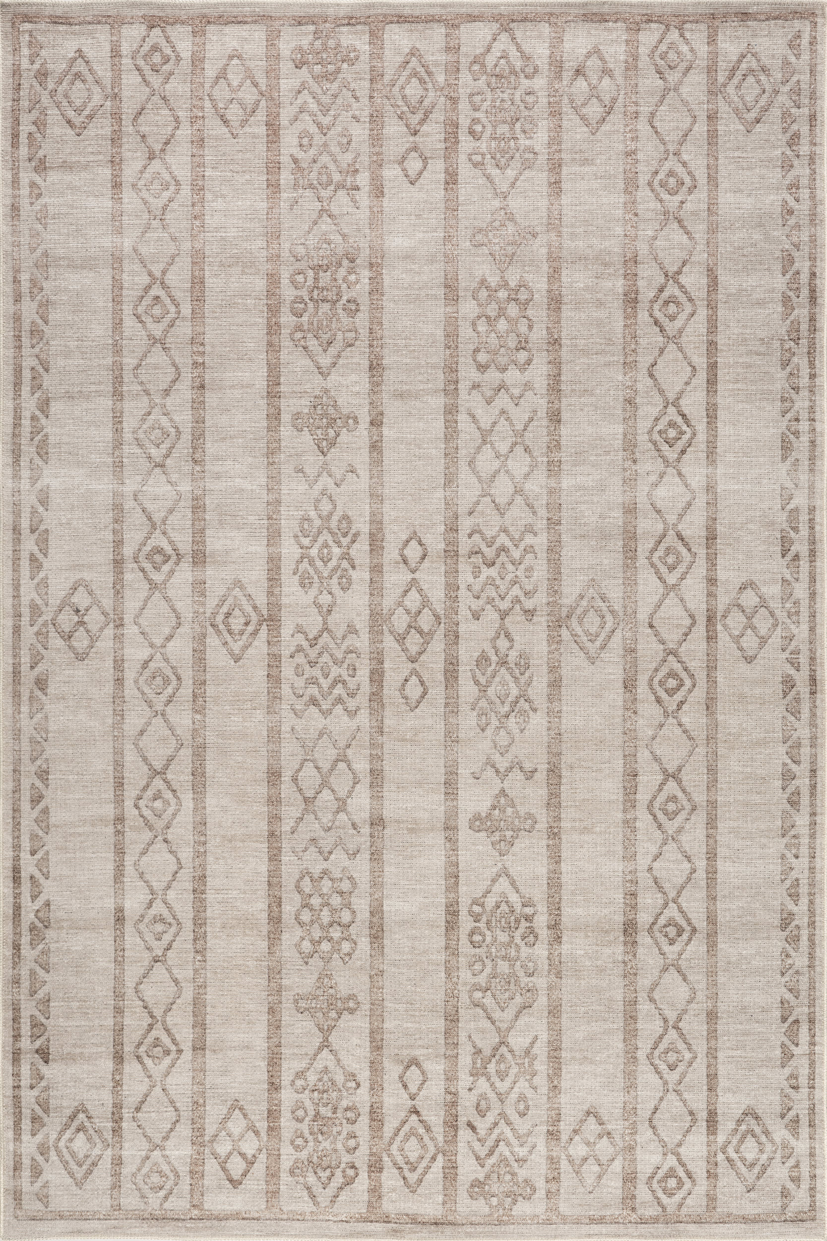 Justice Trellis Washable Rug | Taupe