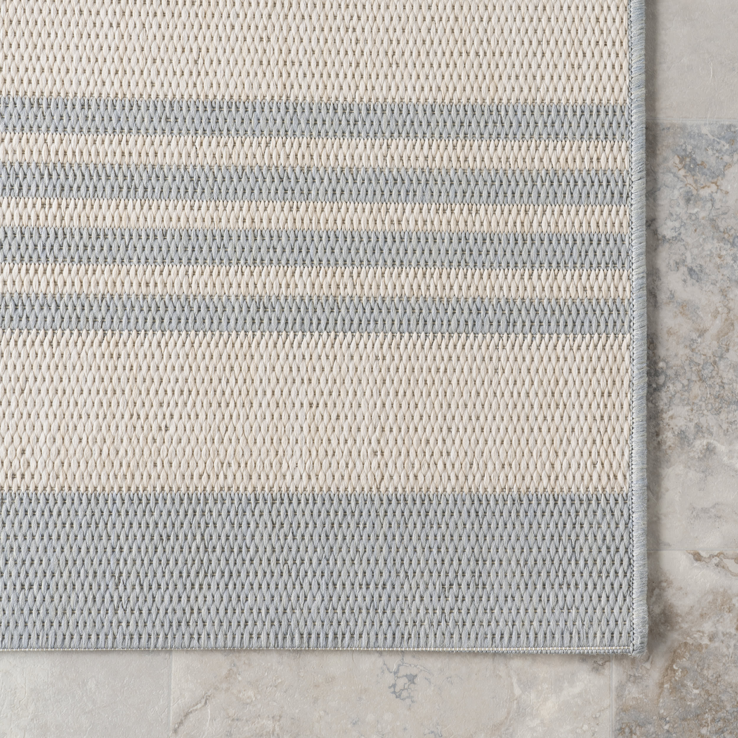 Regency Stripes Indoor/Outdoor Rug | Light Grey