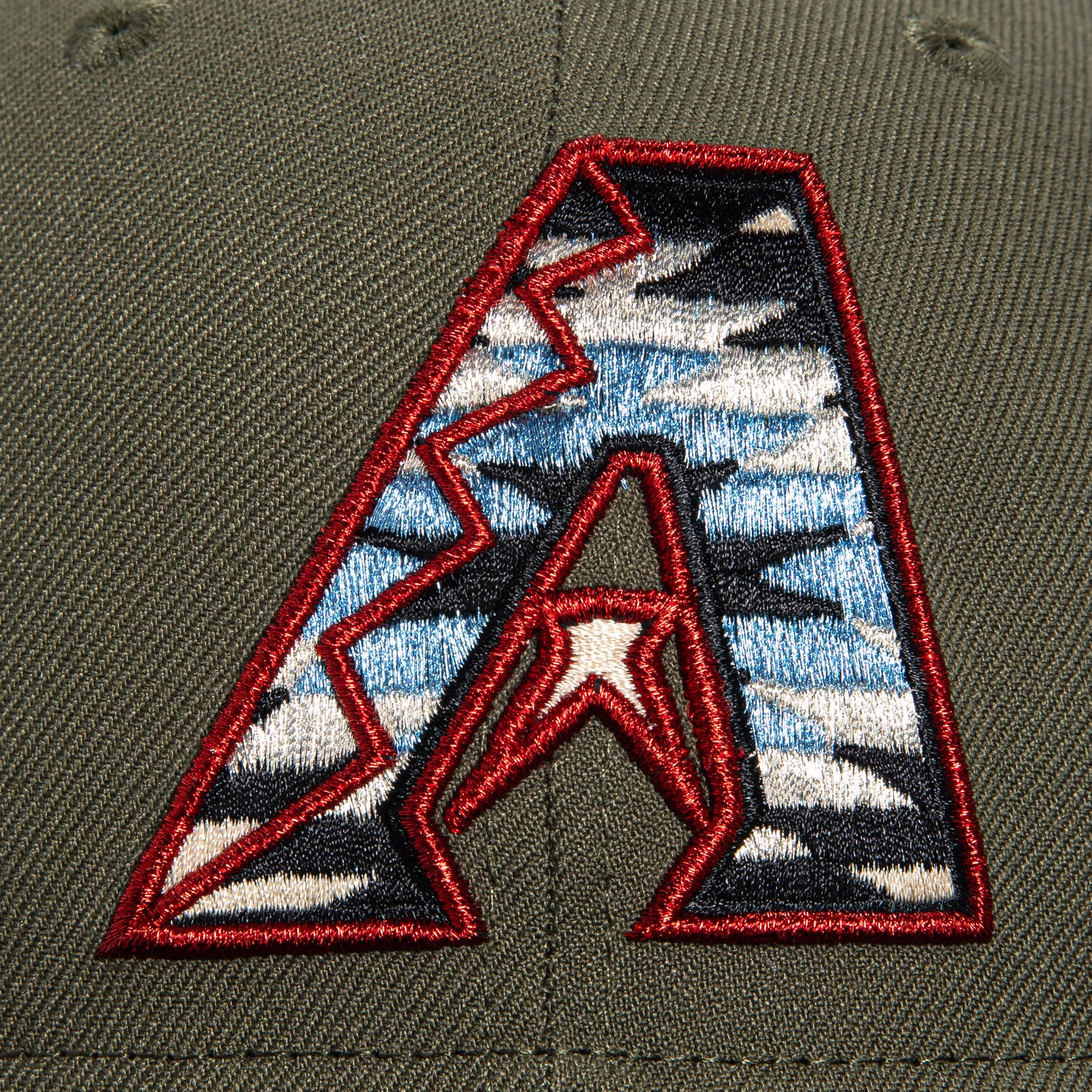 New Era 59Fifty Arizona Diamondbacks 2001 World Series Patch A Swatch Fill Hat - Olive, Black