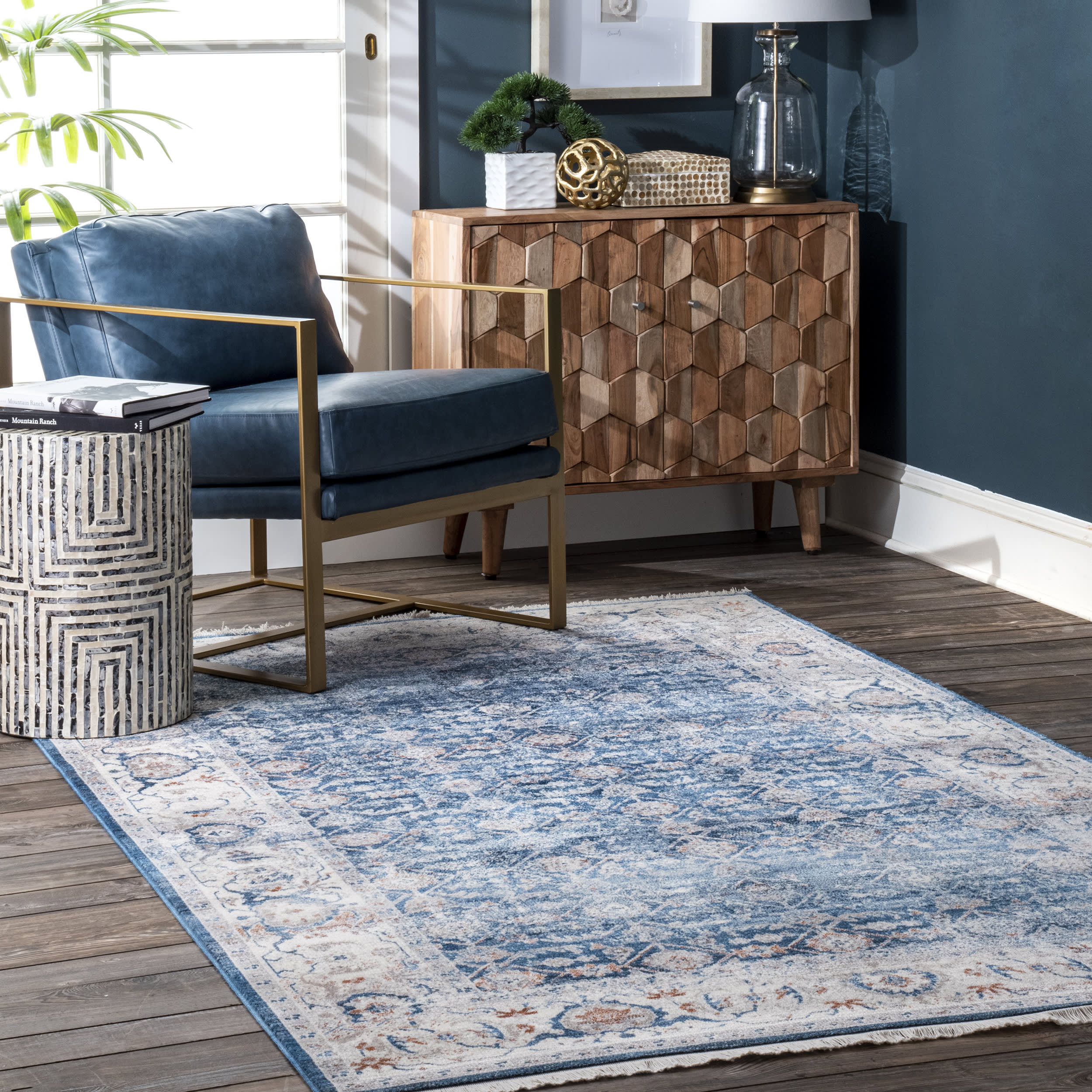 Faded Persian Rug | Blue