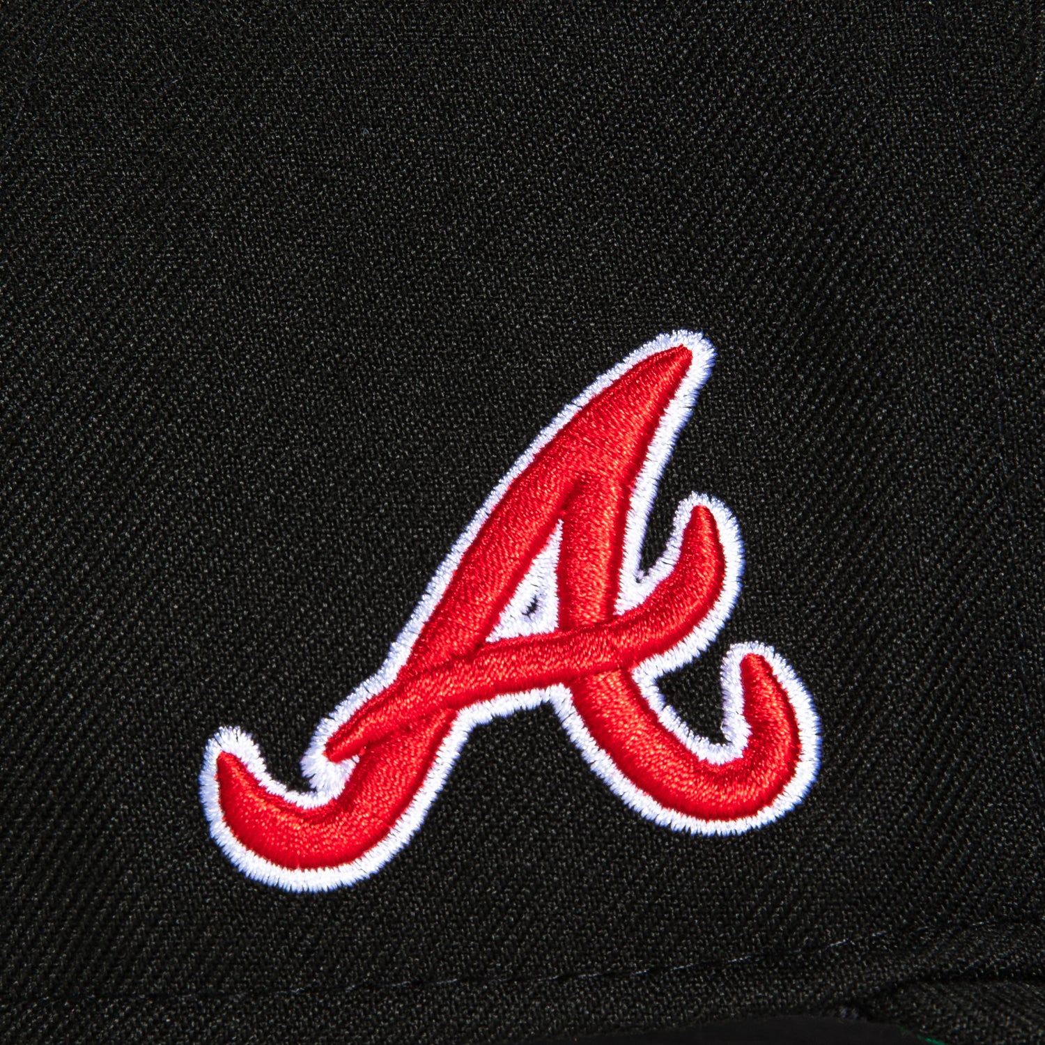 New Era 9Fifty A-Frame Atlanta Braves Logo Patch Script Snapback Hat - Black