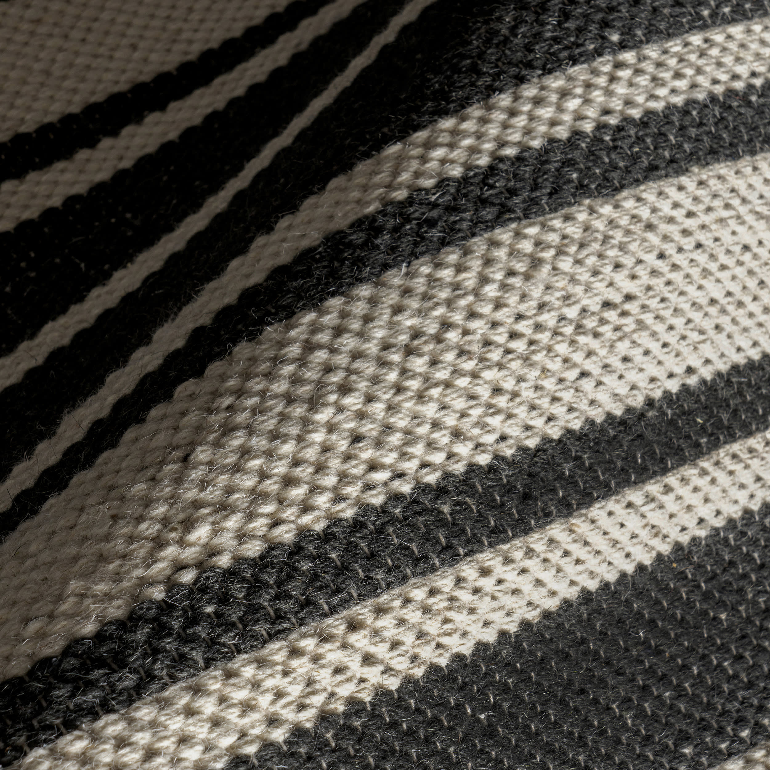 Bowery Striped Wool Rug | Charcoal