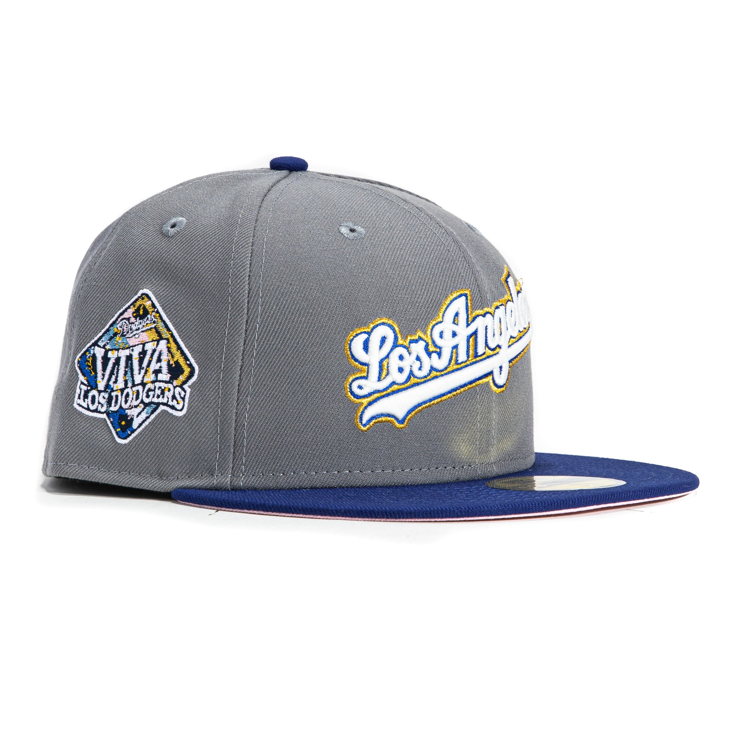 New Era 59Fifty Los Angeles Dodgers Viva Los Dodgers Patch Word Hat - Storm Grey, Royal