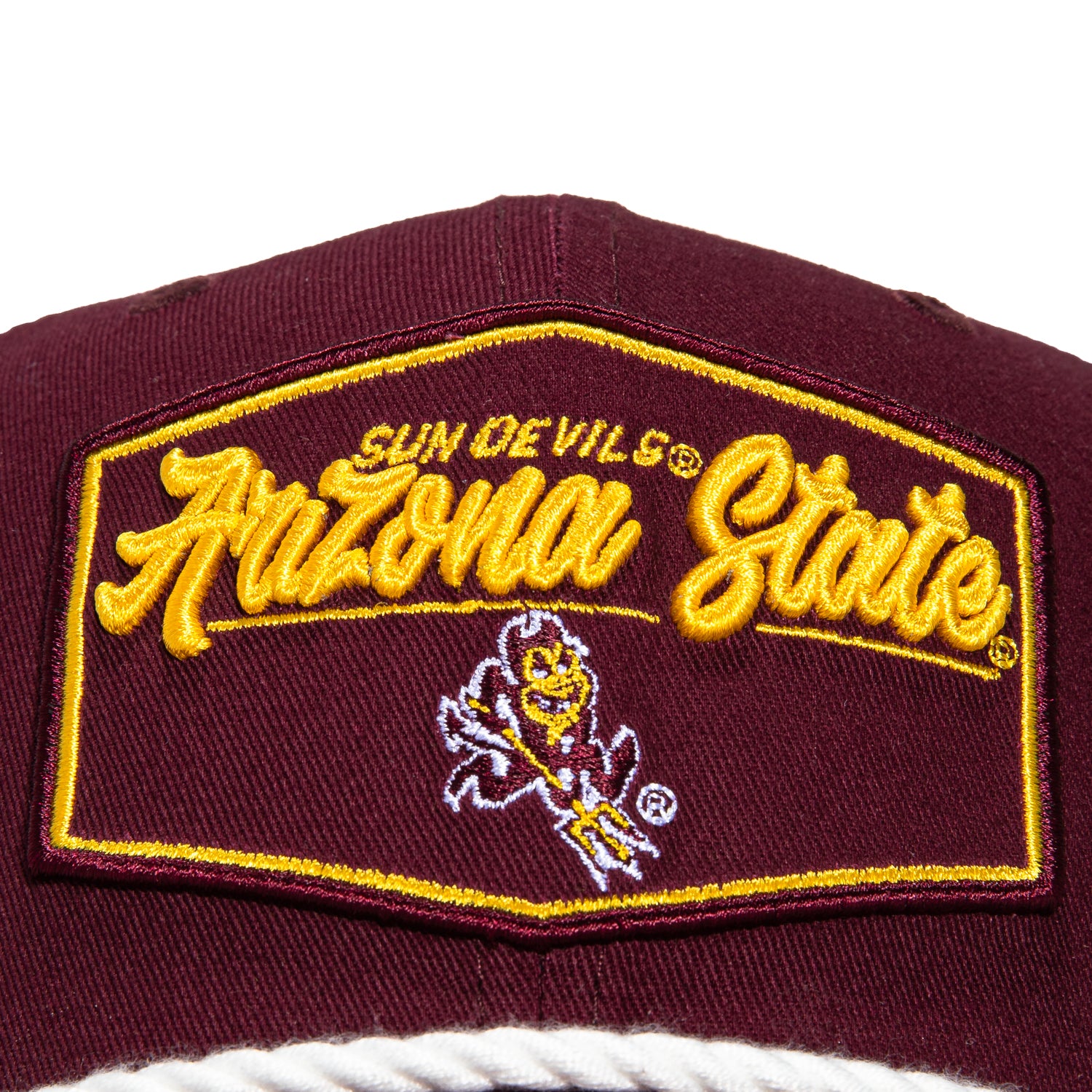 New Era 9Seventy Arizona State Sun Devils Patch Logo Trucker Stretch-Snap Hat - Maroon, White