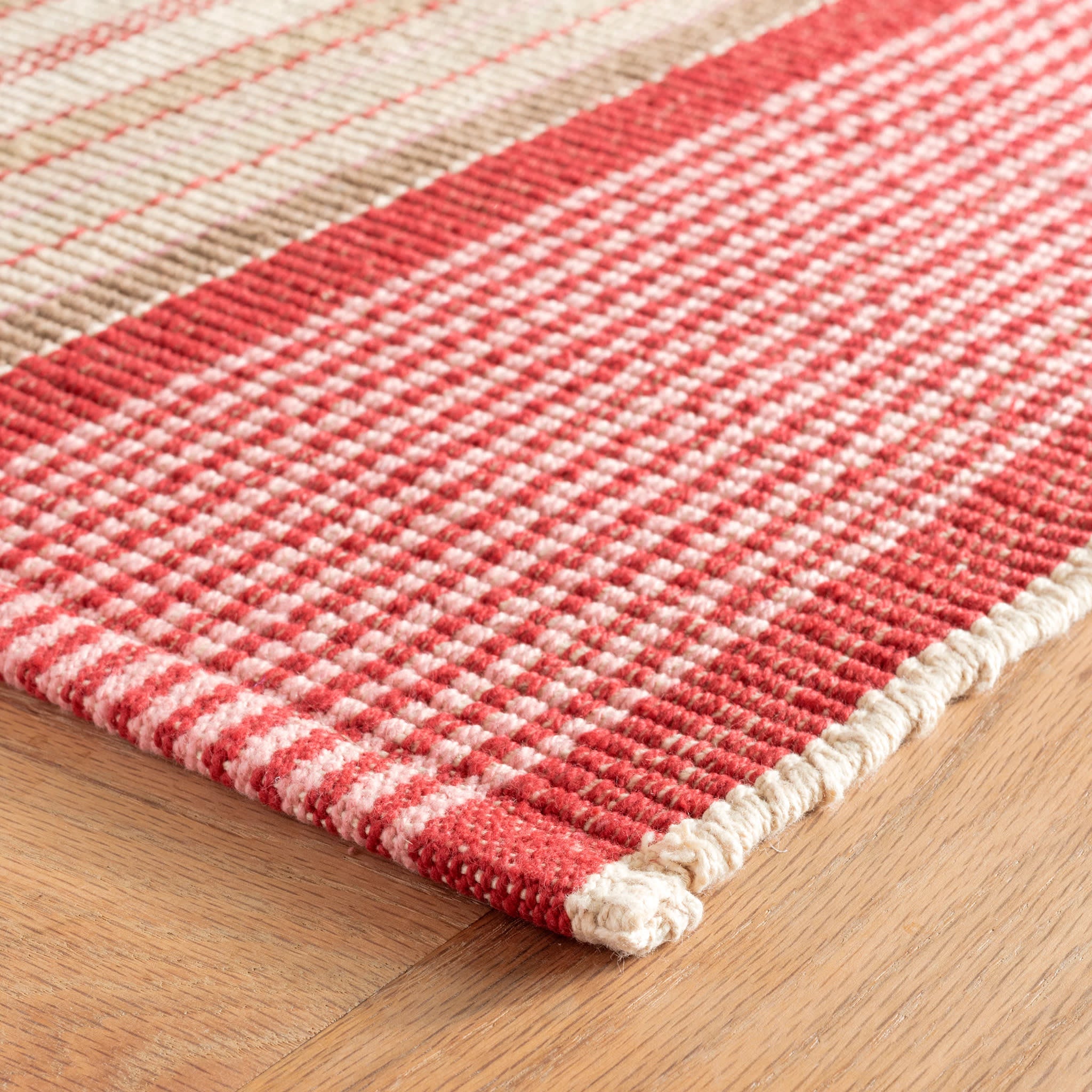 Framboise Handwoven Cotton Rug