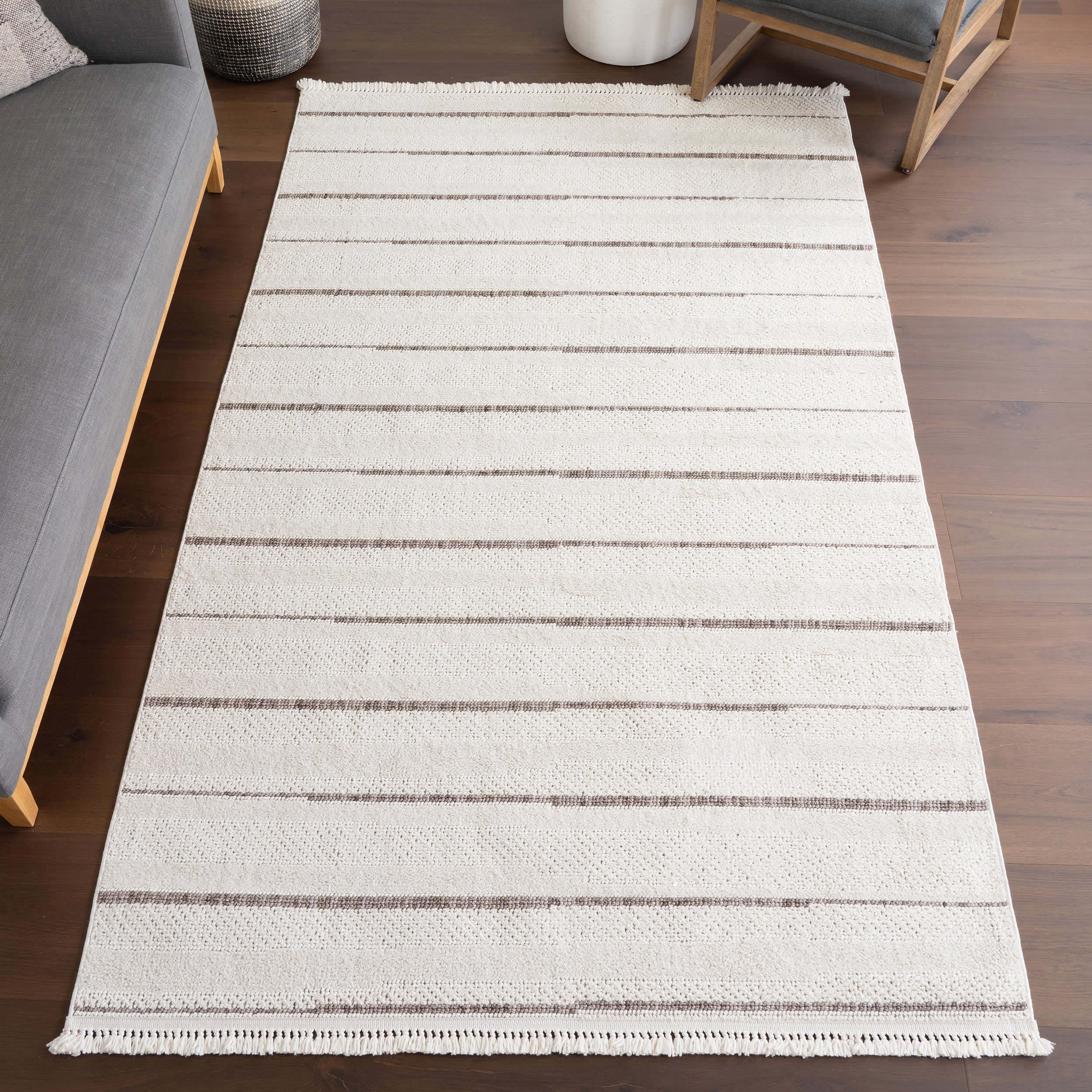 Katalina Striped Rug | Beige